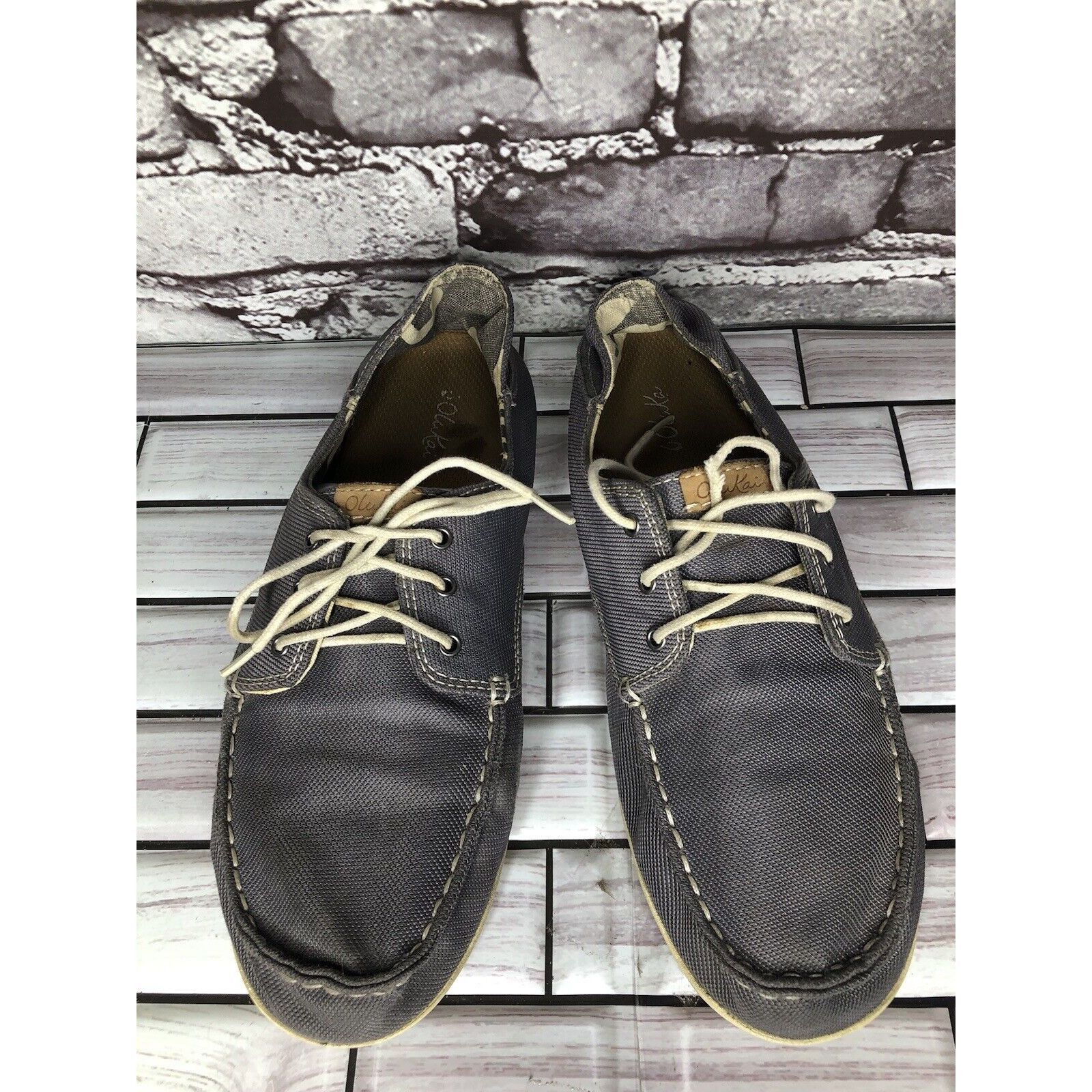 Olukai Olukai Heleuma Mesh Gray Textile Lace Casual Comfort Shoes W Size US 8 / IT 38 - 11 Thumbnail