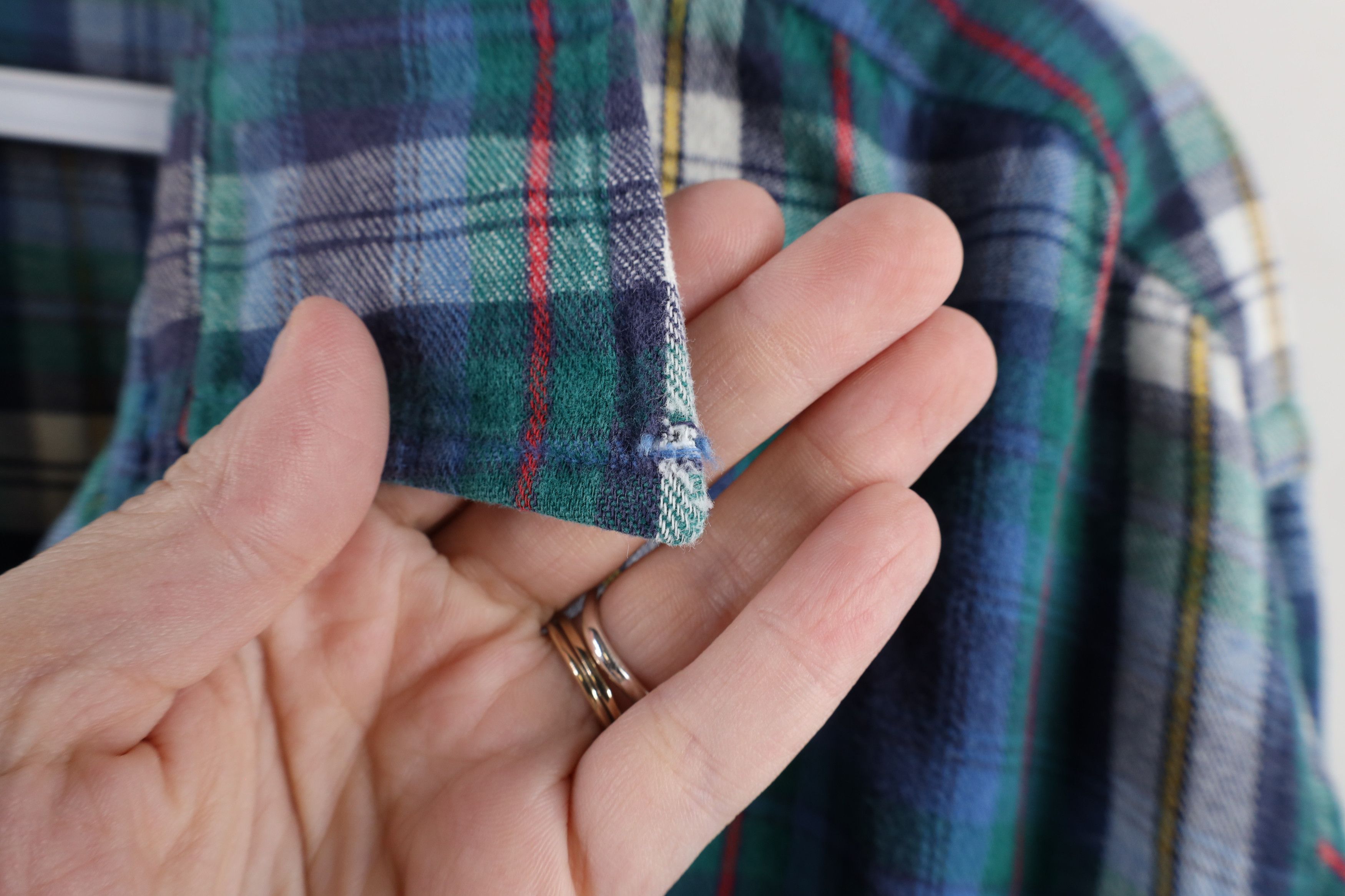 Eddie Bauer × Vintage Vintage 90s Eddie Bauer Flannel Collared Button Shirt USA Size US L / EU 52-54 / 3 - 5 Thumbnail