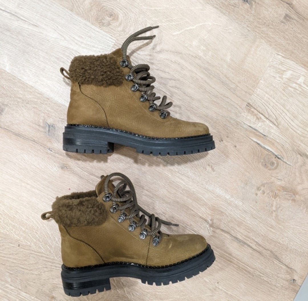 M.Gemi Shearling trim leather boots Size US 6 / IT 36 - 3 Thumbnail