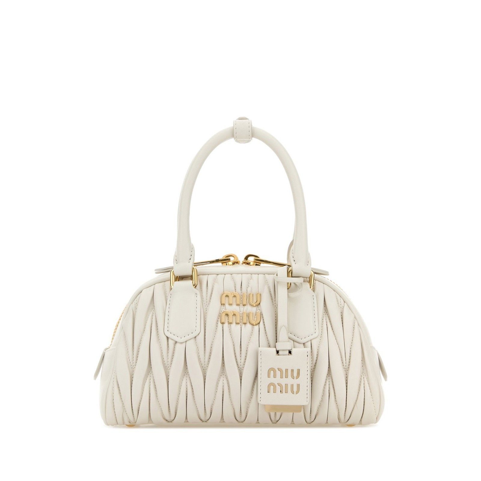 Miu Miu MIU MIU Arcadie $3150 White Nappa Leather Top Handle Bag New Size ONE SIZE - 1 Thumbnail
