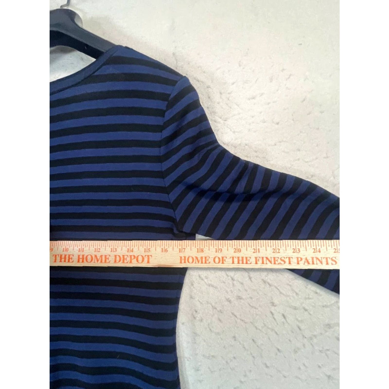Nicole Miller Nicole Miller Artelier Women Dress Striped Long Sleeve Round Neck Zip Knee Length Stretch L Multicolor Sheath Casual Workwear$ Size L / US 10 / IT 46 - 3 Thumbnail