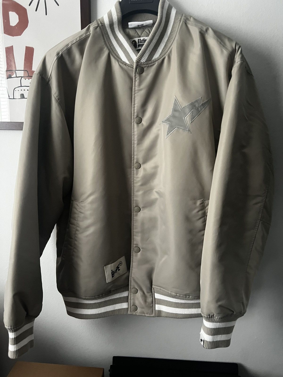 Bape Bape X Highsnobiety Mens Varsity Nylon Jacket XL Size US XL / EU 56 / 4 - 1 Thumbnail
