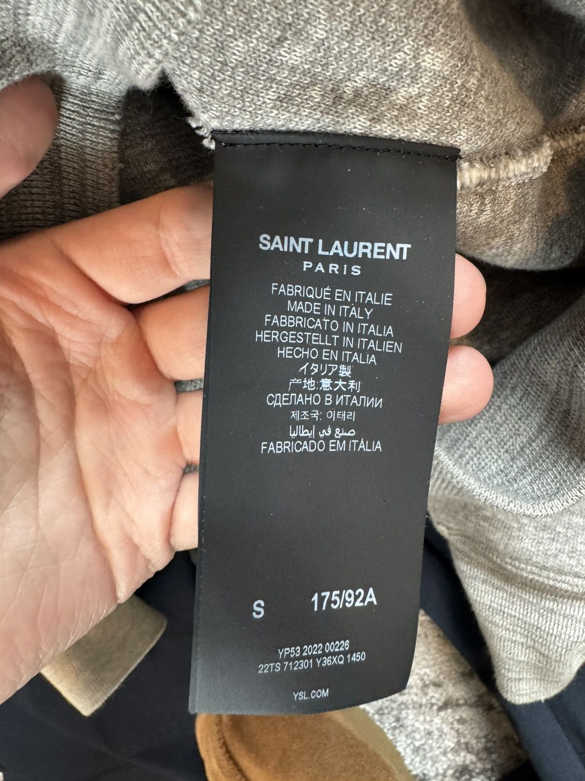 Saint Laurent Paris Saint Laurent Paris Collegiate Distressed Hoodie Size US S / EU 44-46 / 1 - 4 Thumbnail