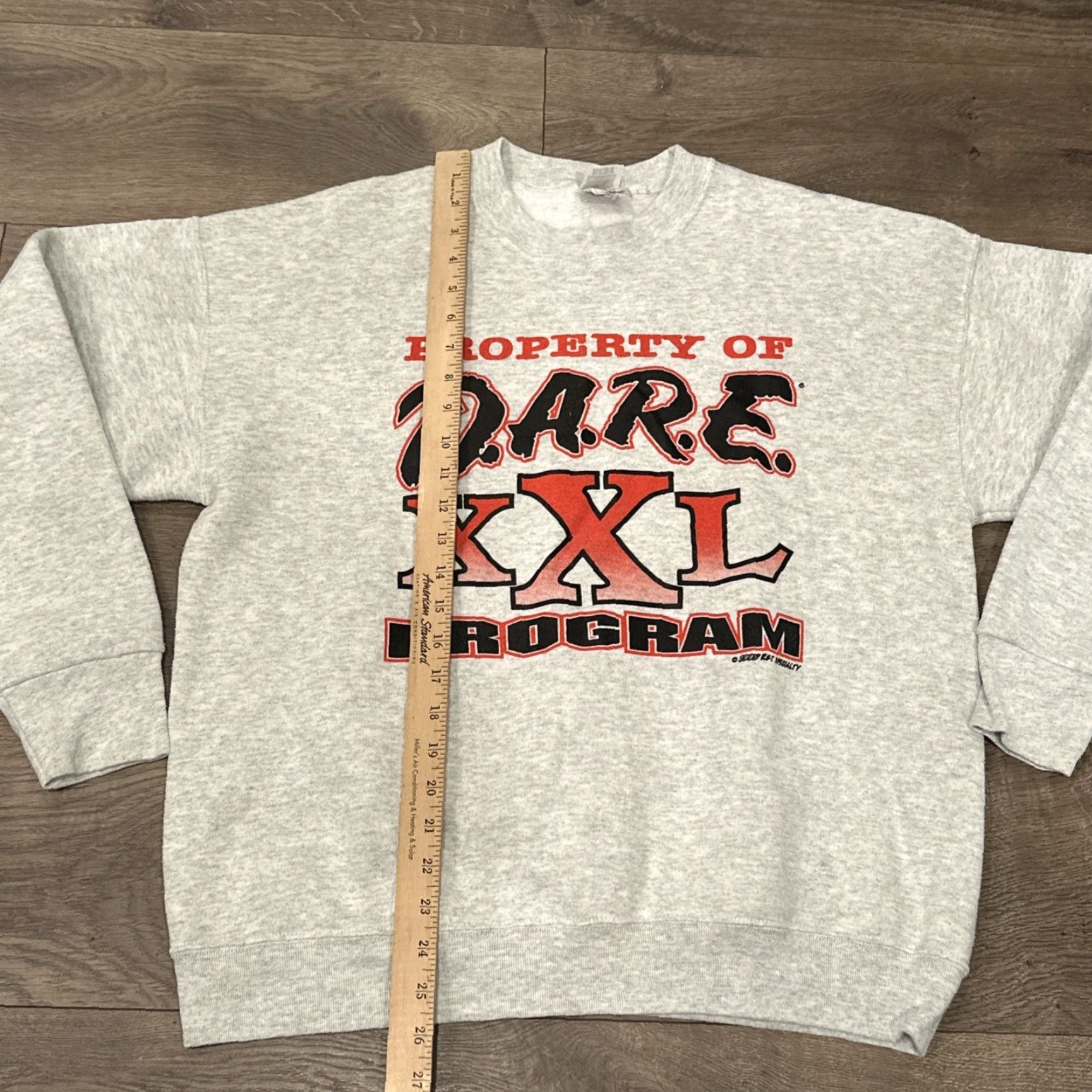 Fruit Of The Loom VINTAGE Fruit of the Loom 90s Property Of Dare Crewneck Sweater L Gray Graphic Print Mens Size US L / EU 52-54 / 3 - 3 Thumbnail