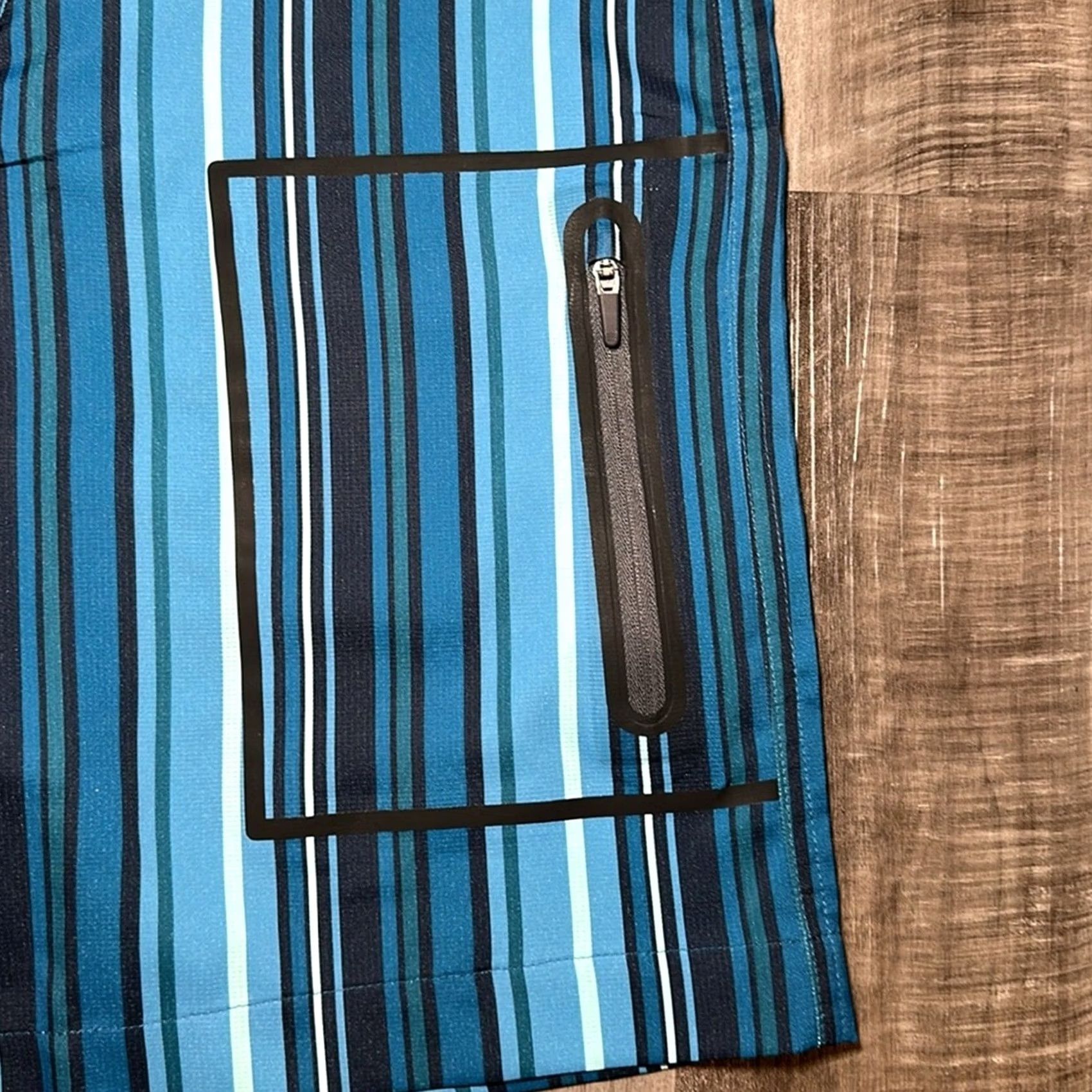 Vintage Mack Weldon Bottom Mens 32 Blue Striped Retro Hybrid Board Shorts 31/32 Regular Size True 33 inseam 8.25in Size US 32 / EU 48 - 4 Thumbnail