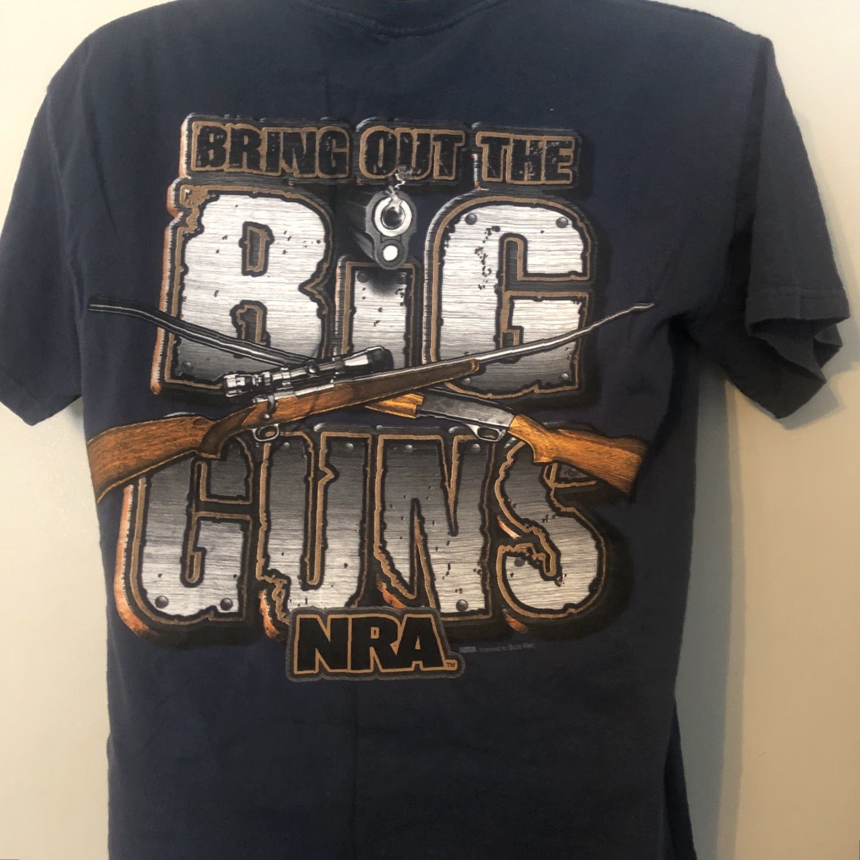Vintage VINTAGE NRA National Rifle Association Group Big Guns Graphic Tee T-shirt Sz M Gray Short Sleeve Crew Neck Logo Men Guns 90s USA Size US M / EU 48-50 / 2 - 3 Thumbnail