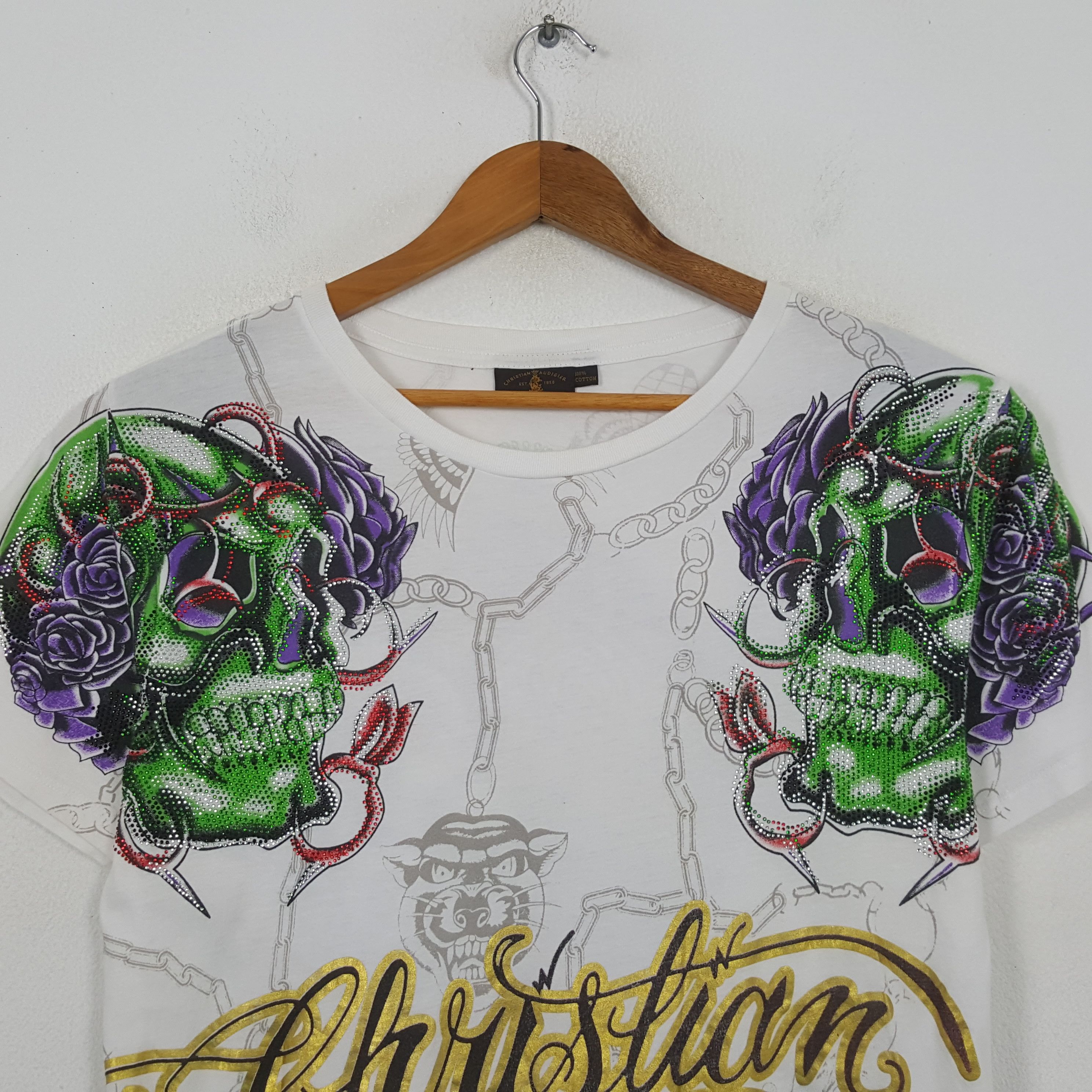 Christian Audigier Vintage Christian Audigier Designer Brand T-shirt RR9 Size L / US 10 / IT 46 - 4 Thumbnail