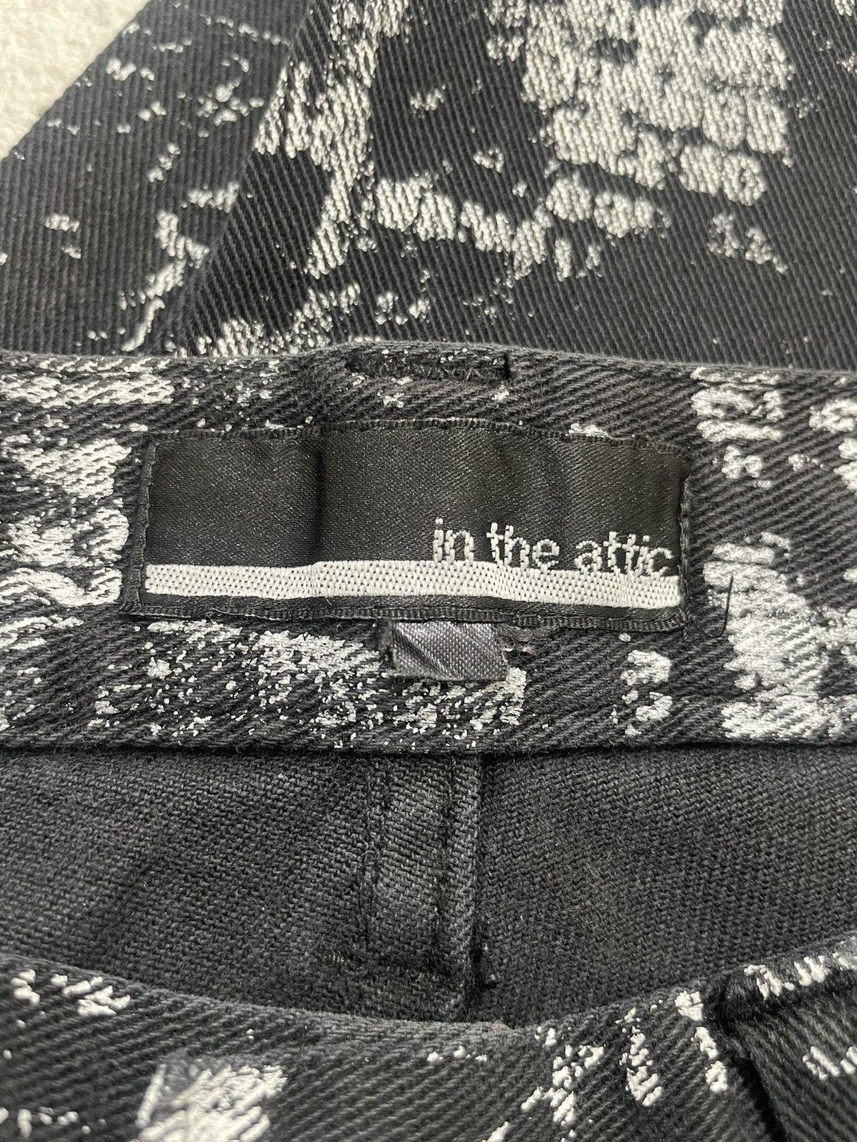 In The Attic In The Attic Full Print Word Jeans y2k Style Size US 27 - 2 Thumbnail