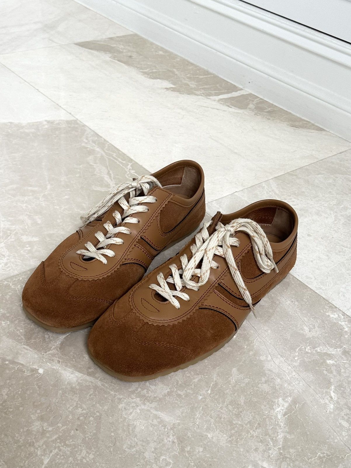 Dries Van Noten Dries Van Noten Marathon Sneakers Tan | Grailed