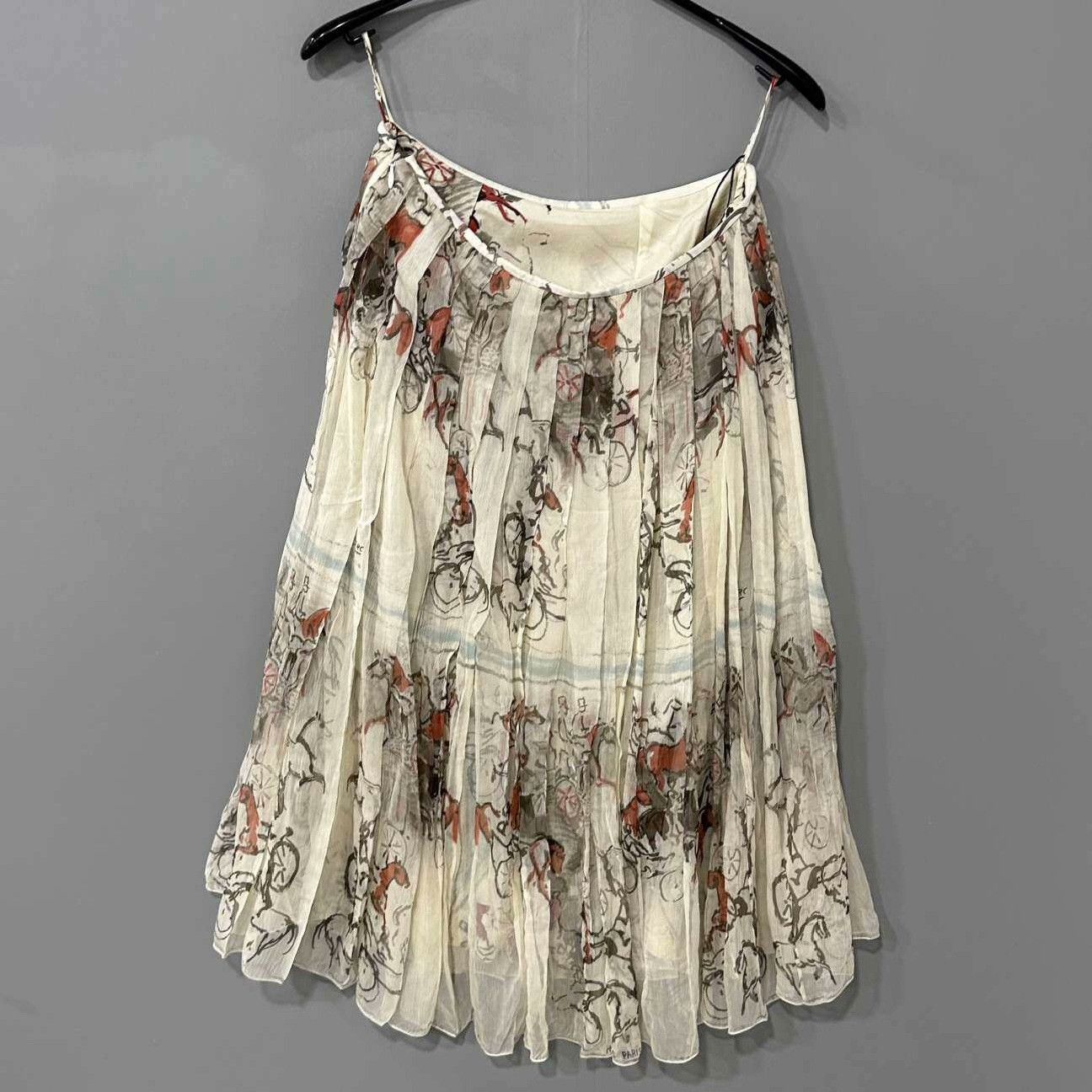 Hermes Hermes Silk Printed Skirt 36 Women Size 36" / US 14 / IT 50 - 1 Thumbnail