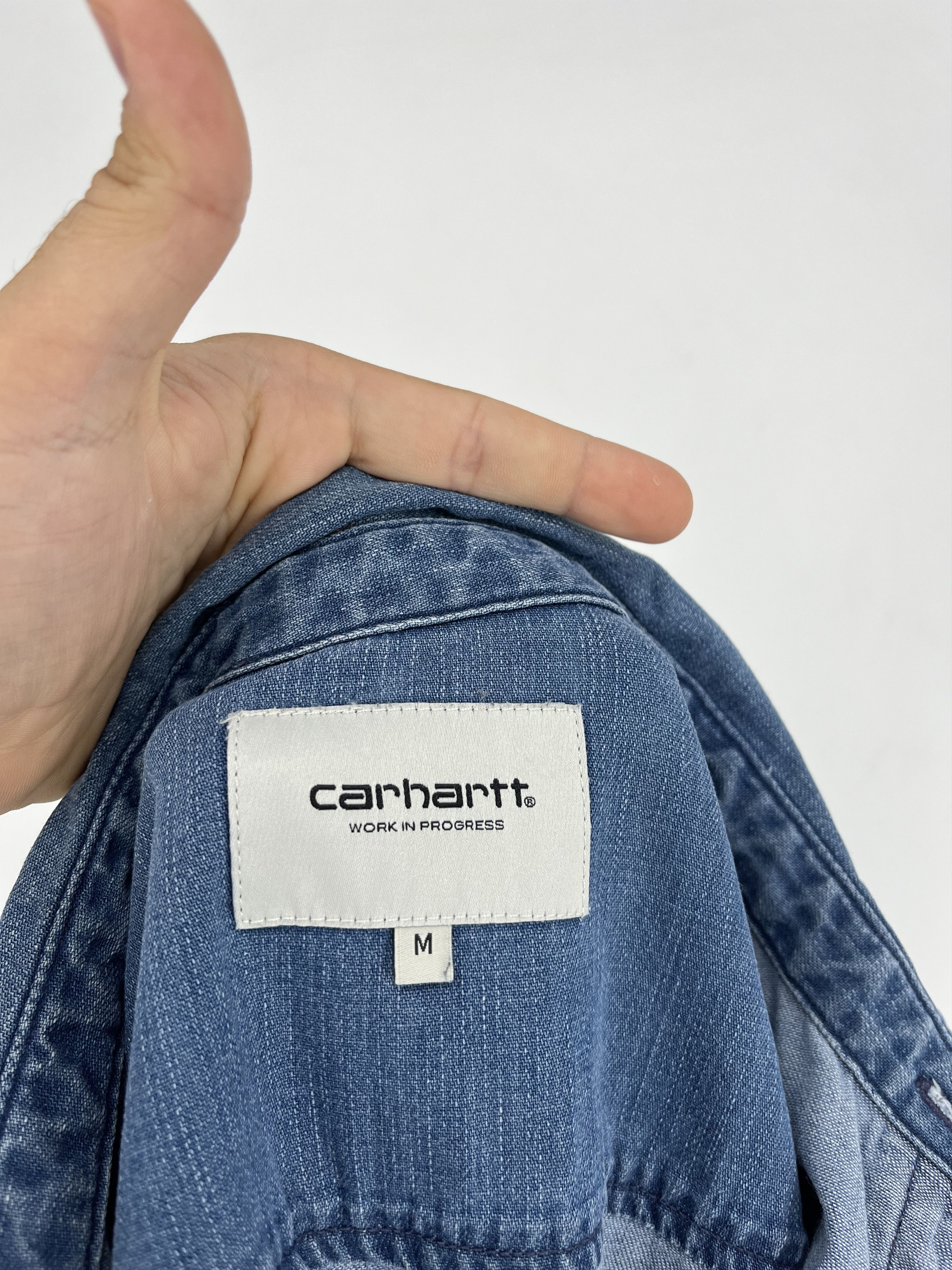 Carhartt Vintage Carhartt WIP Denim Weldon Shirt Washed Blue Size US M / EU 48-50 / 2 - 13 Thumbnail