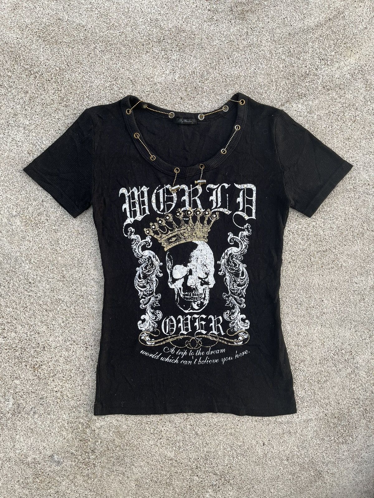If Six Was Nine Japanese~SlayBomber Punk Skull Seditionaries T-Shirt Size L / US 10 / IT 46 - 1 Thumbnail
