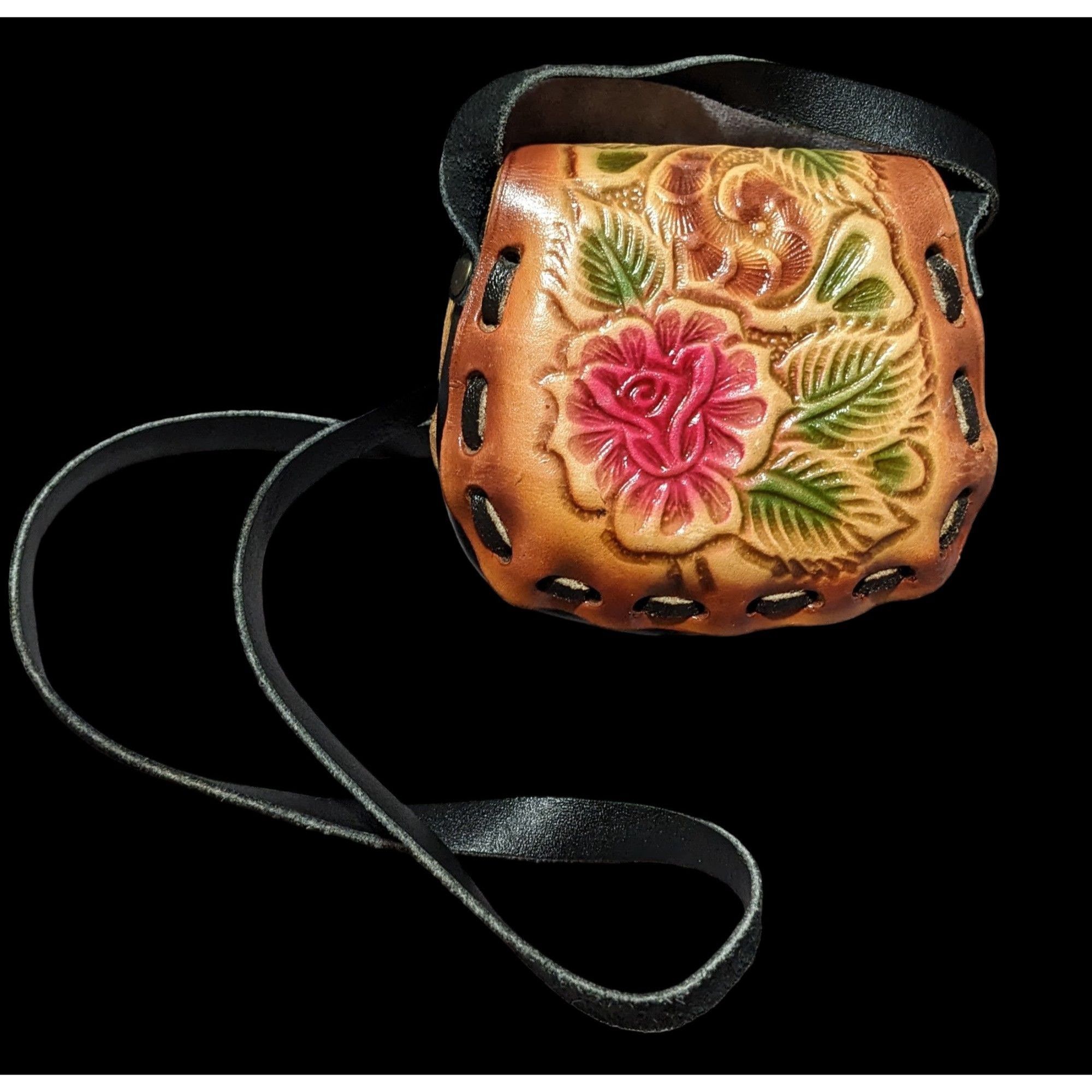 Other Vintage Hand Tooled Mexican Floral Leather Bag Size ONE SIZE - 2 Thumbnail