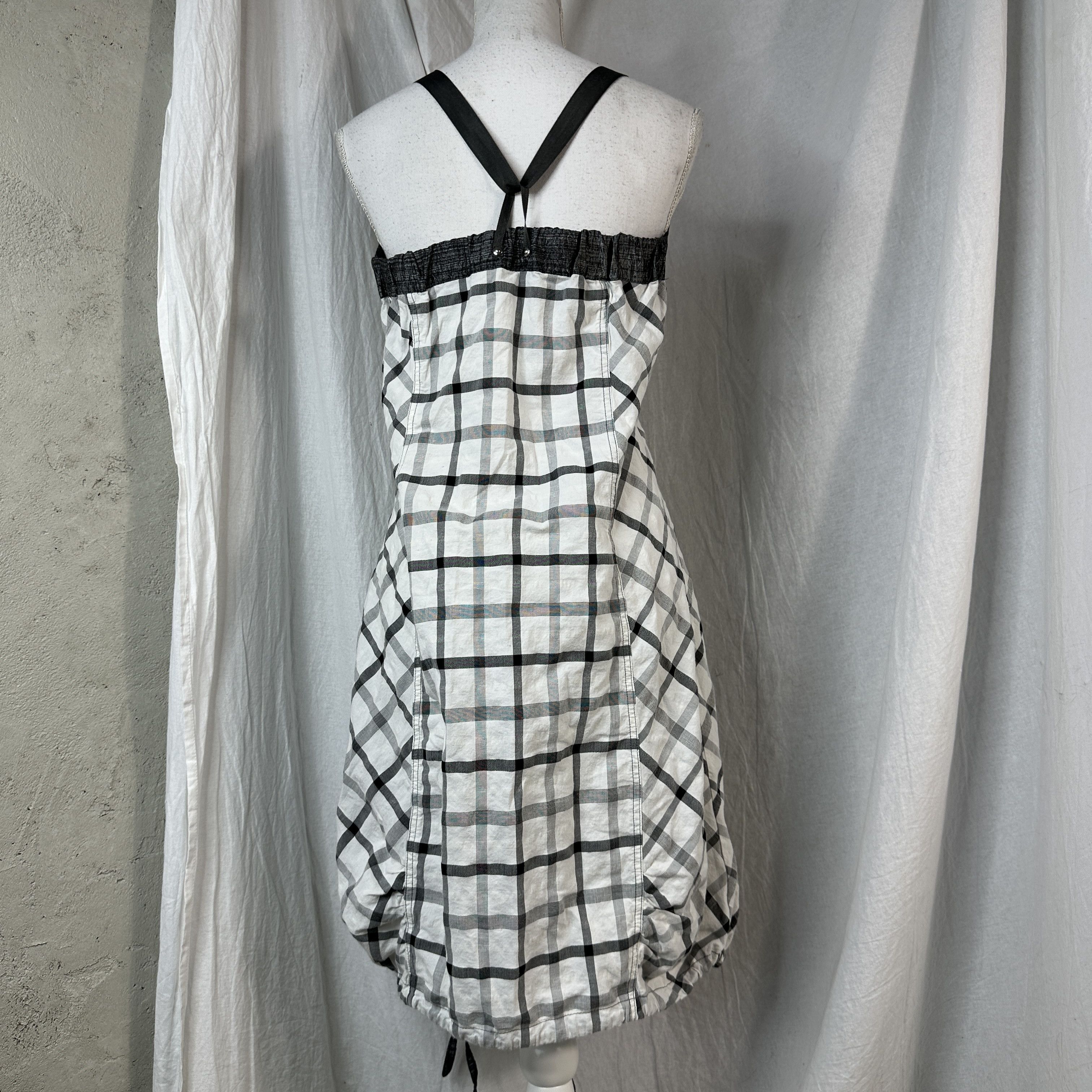 Vintage Vintage Avant Garde Y2K Designer Bubble Checkered Dress Size M / US 6-8 / IT 42-44 - 8 Thumbnail