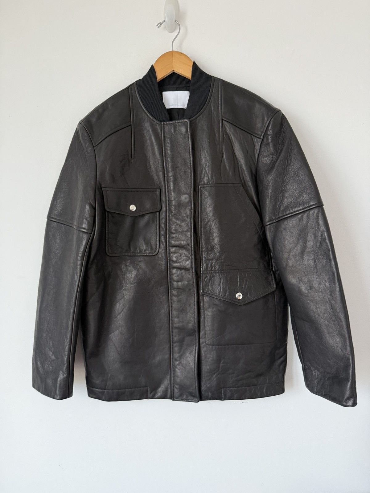 Alexander Wang Alexander Wang Heavy Leather Sample Bomber Jacket Archive M Size US L / EU 52-54 / 3 - 1 Thumbnail