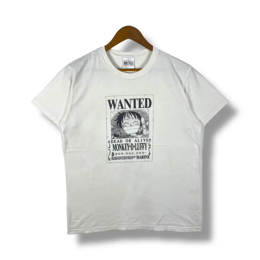 Anime ONE PIECE Wanted Monkey D Luffy Bounty Poster Anime Tee Size US M / EU 48-50 / 2 - 1 Thumbnail