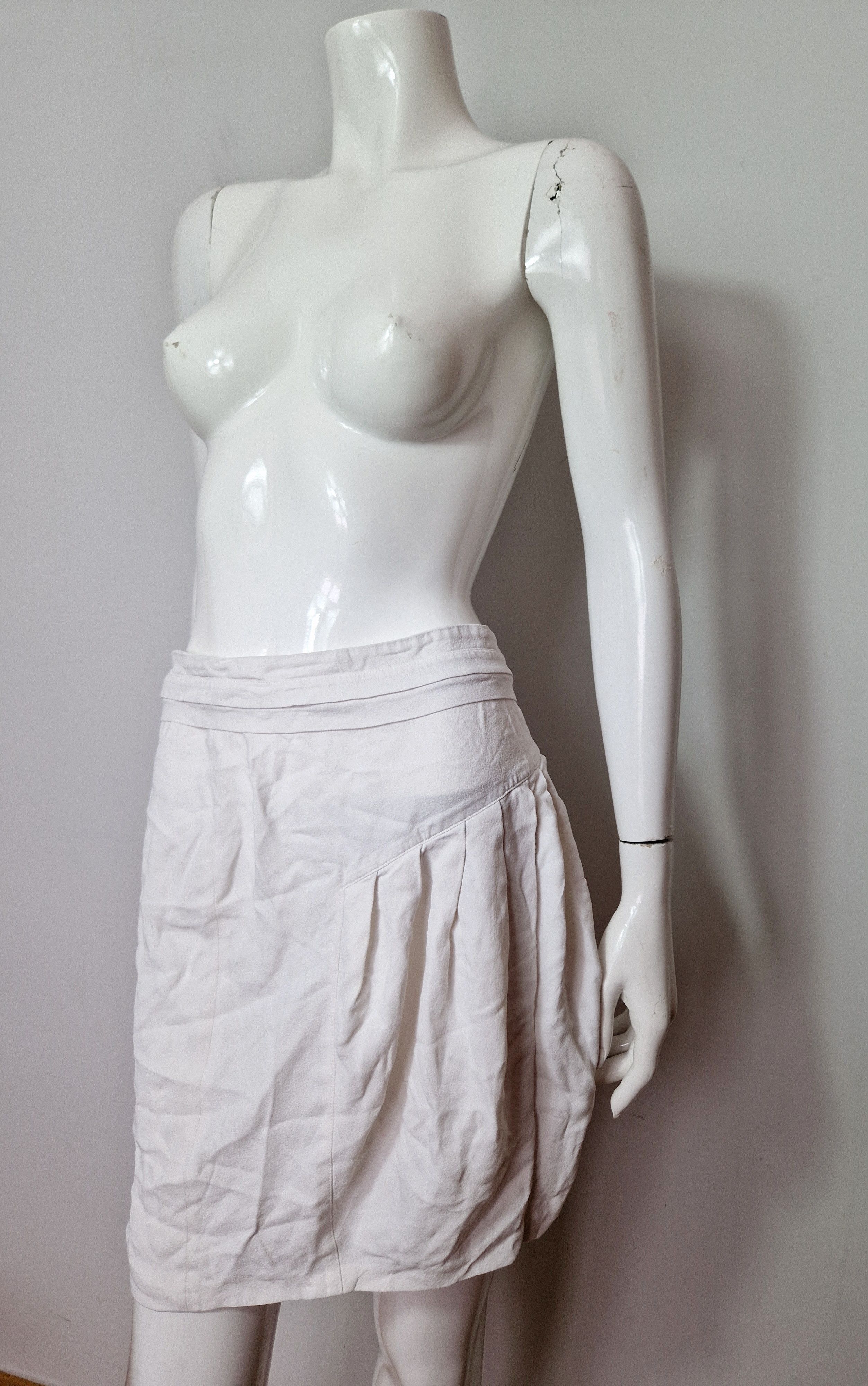 Dior Dior 100% silk white mini skirt Size 26" / US 2 / IT 38 - 6 Thumbnail