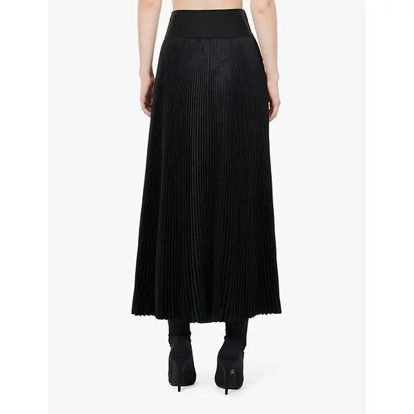 Balenciaga o1y0625 Midi Skirt in Black Size 26" / US 2 / IT 38 - 4 Thumbnail