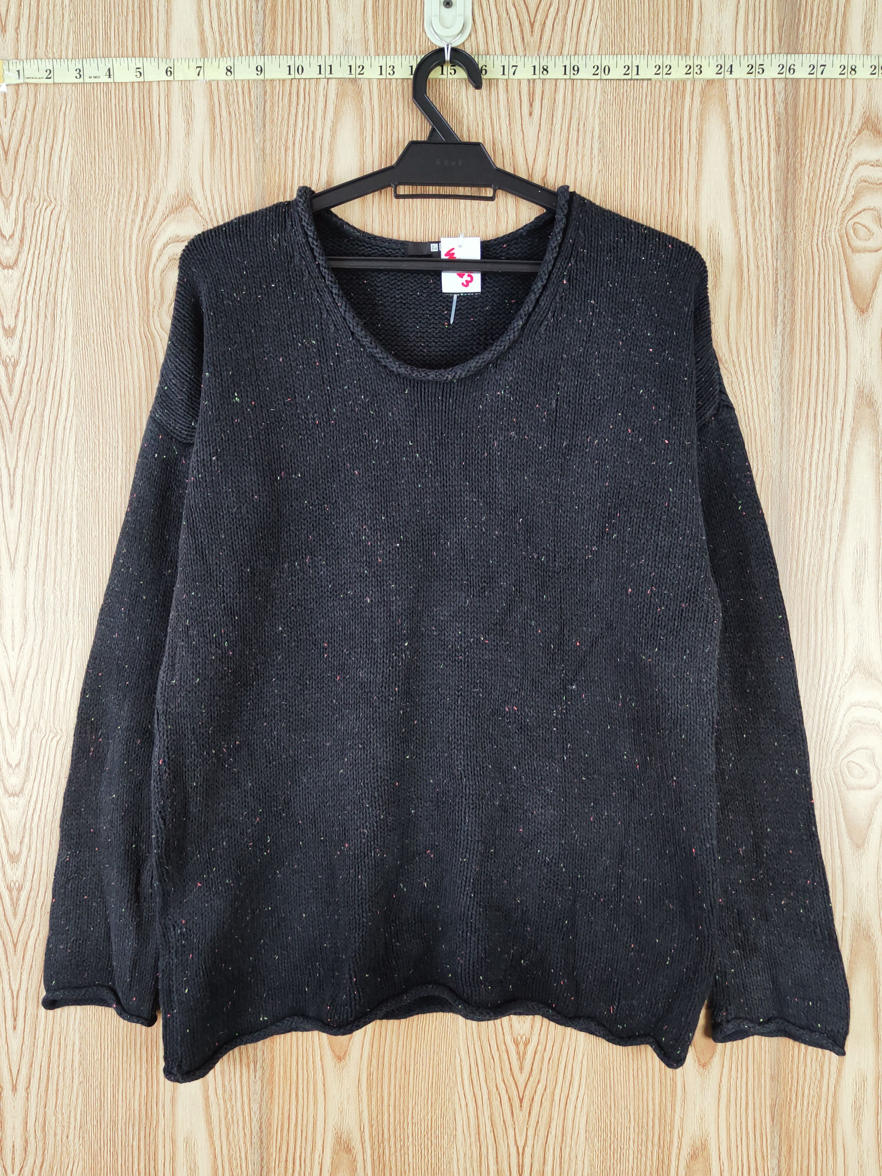 Japanese Brand × Vintage Uniqlo Black Knitwear Sweatshirts #W423 Size US M / EU 48-50 / 2 - 1 Thumbnail