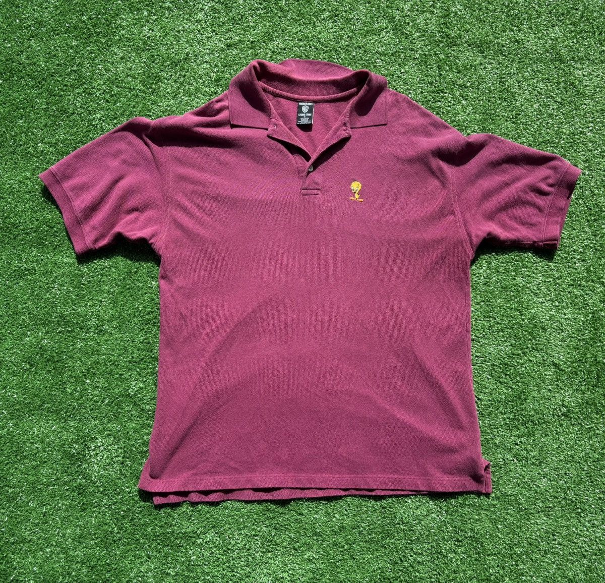 Vintage × Warner Bros Vintage Looney Tunes Tweetie Bird Polo Size US M / EU 48-50 / 2 - 1 Thumbnail