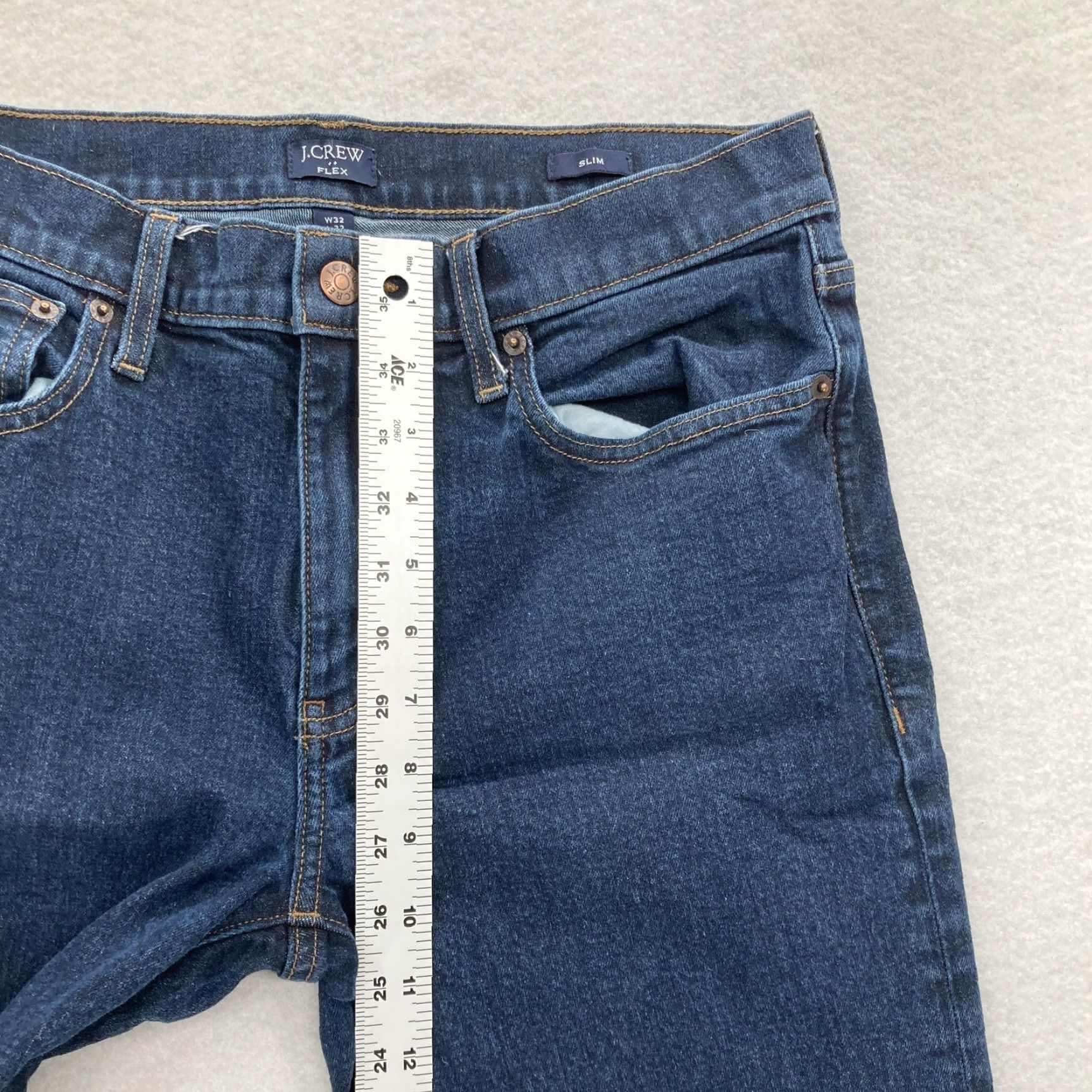 J.Crew J.CREW Jeans Mens 32x32 Blue Slim Straight Signature Flex Stretch Denim Preppy Size US 32 / EU 48 - 7 Thumbnail
