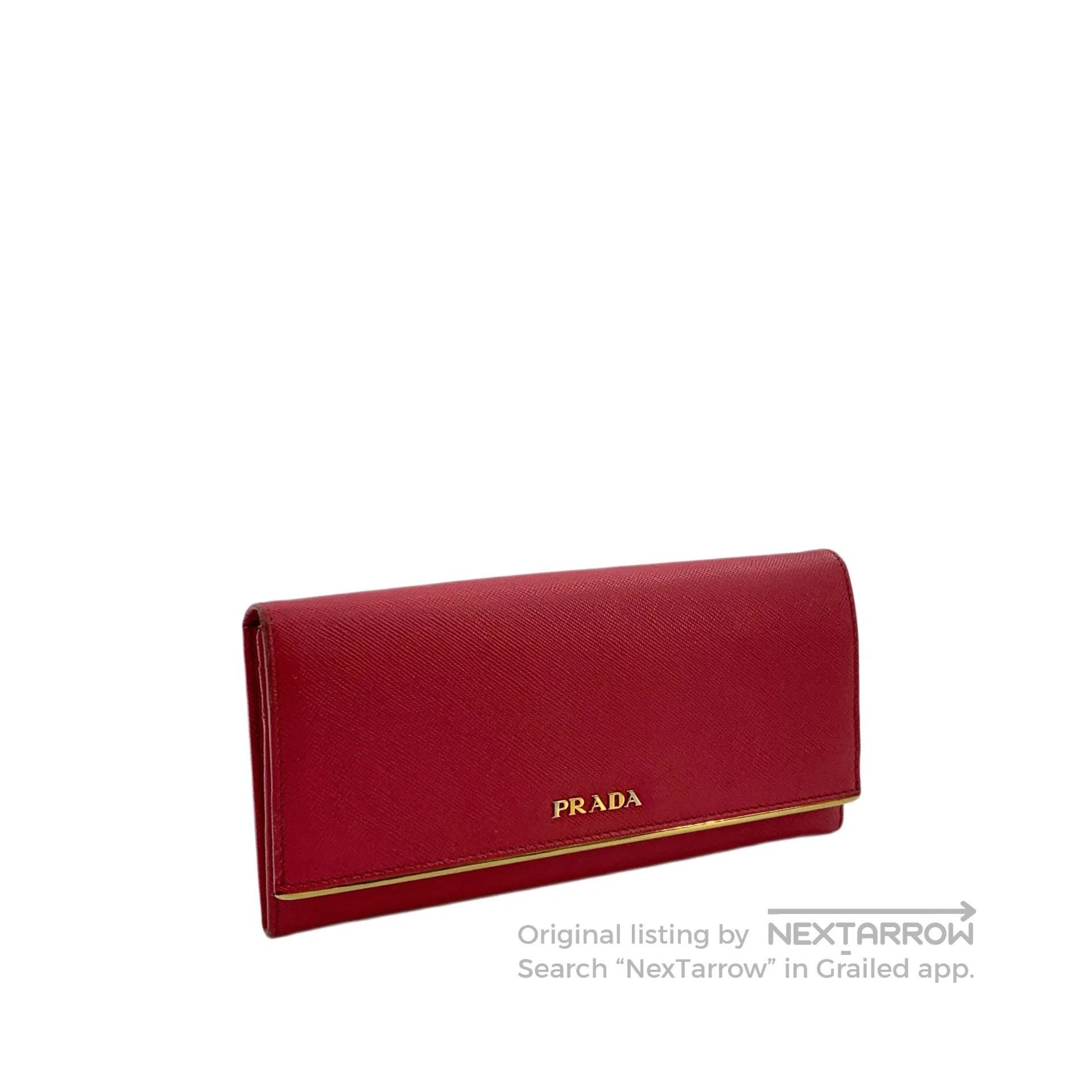 Prada Prada Red Logo Stamped Money Clip Wallet| Size ONE SIZE - 3 Thumbnail