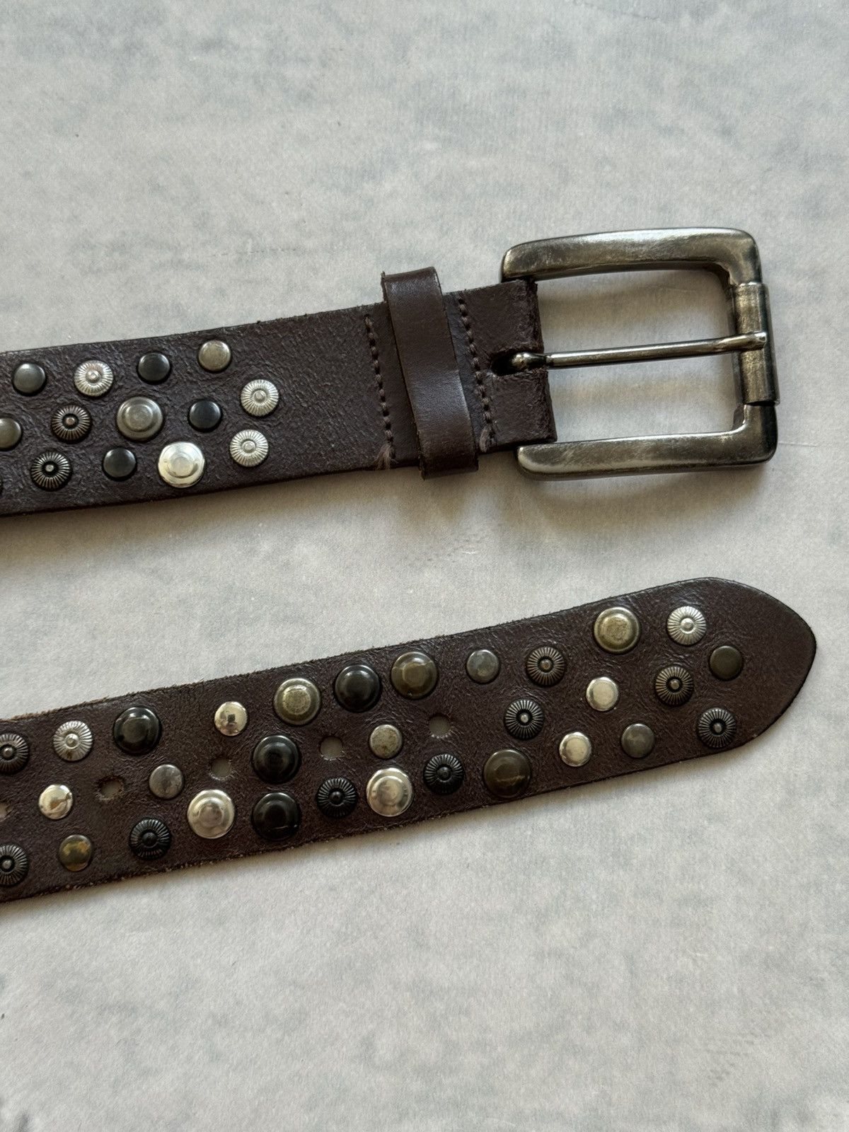 Vintage Y2K streetwear leather belt Size ONE SIZE - 6 Thumbnail