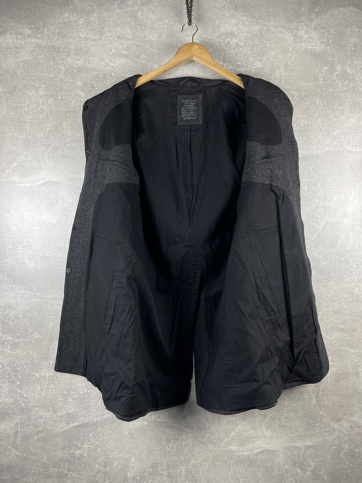 Allsaints Allsaints Co. Tailored Wool Coat Charcoal Gray Size 38 2010s Size US M / EU 48-50 / 2 - 10 Thumbnail