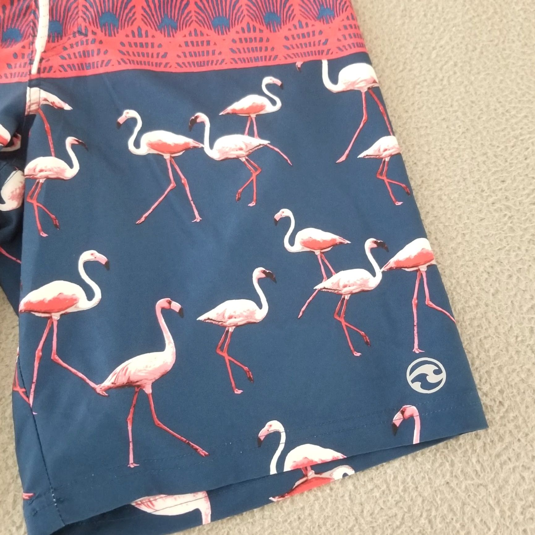 Vintage Ocean Current Swim Trunks Mens 32 Flamingo Surf Bathing Suit Board Shorts Size US 32 / EU 48 - 2 Thumbnail