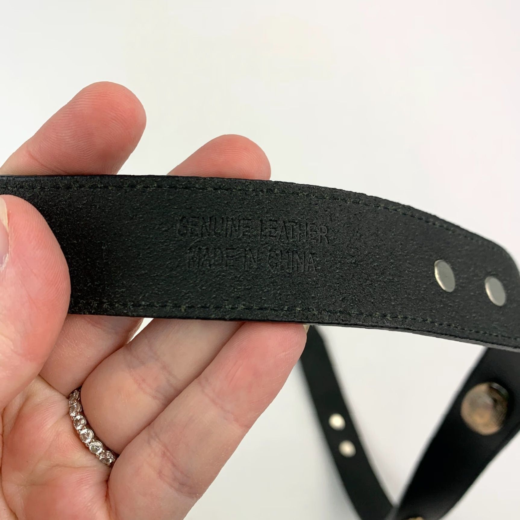 Stetson VINTAGE Stetson Belt Black Leather Glam Rock 34-36 Adult Unisex 1990s Metal Detailing Size ONE SIZE - 5 Thumbnail