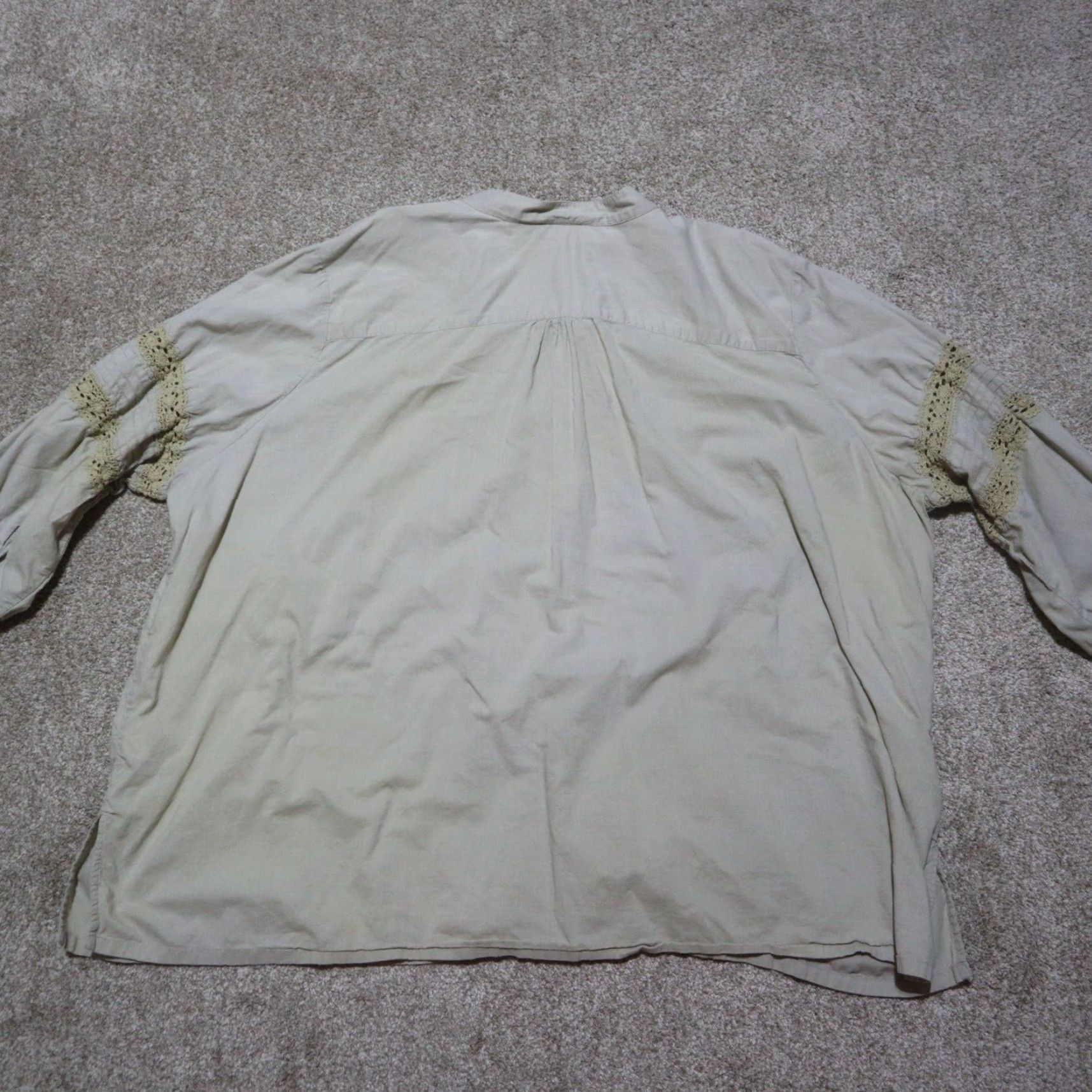 Vintage VINTAGE Mainstreet Blues Shirt Blouse - Tan Brown Plus Size 4X Womens Short Sleeve Top Size XXL / US 16-18 / IT 52-54 - 8 Thumbnail