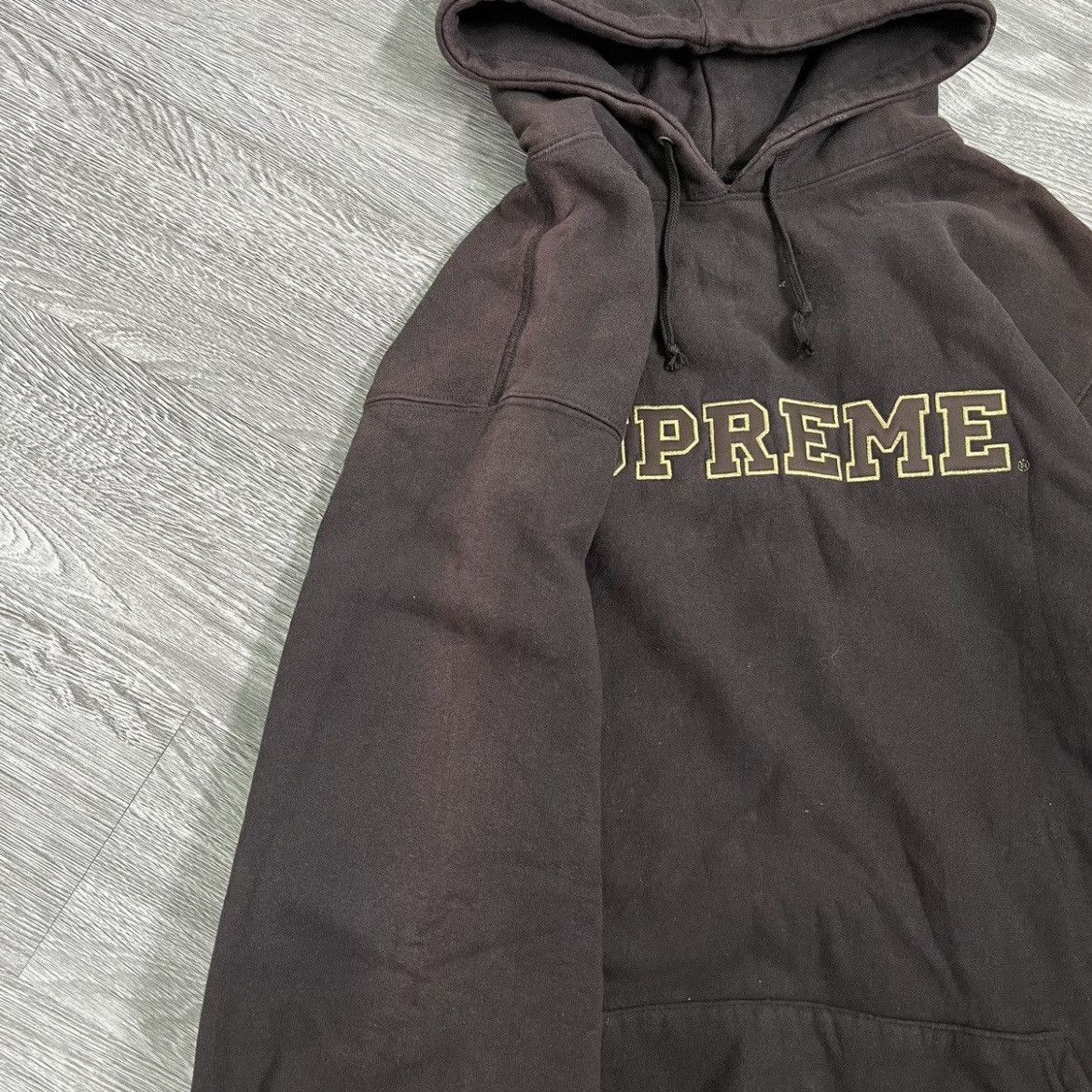 Supreme Supreme Spell Out Hoodie Early 2000s Brown Size US XL / EU 56 / 4 - 10 Thumbnail
