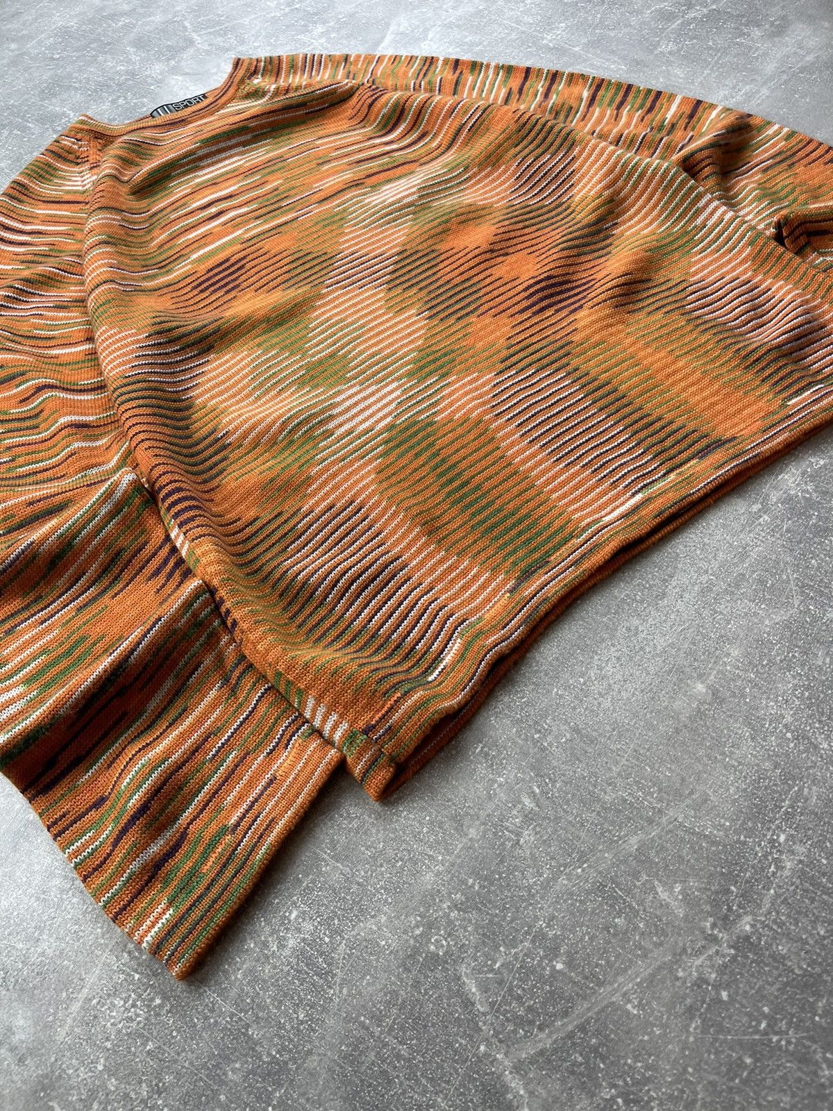 Missoni × Vintage Missoni Sport Vintage Wool Stripped Orange Sweater Size US M / EU 48-50 / 2 - 3 Thumbnail