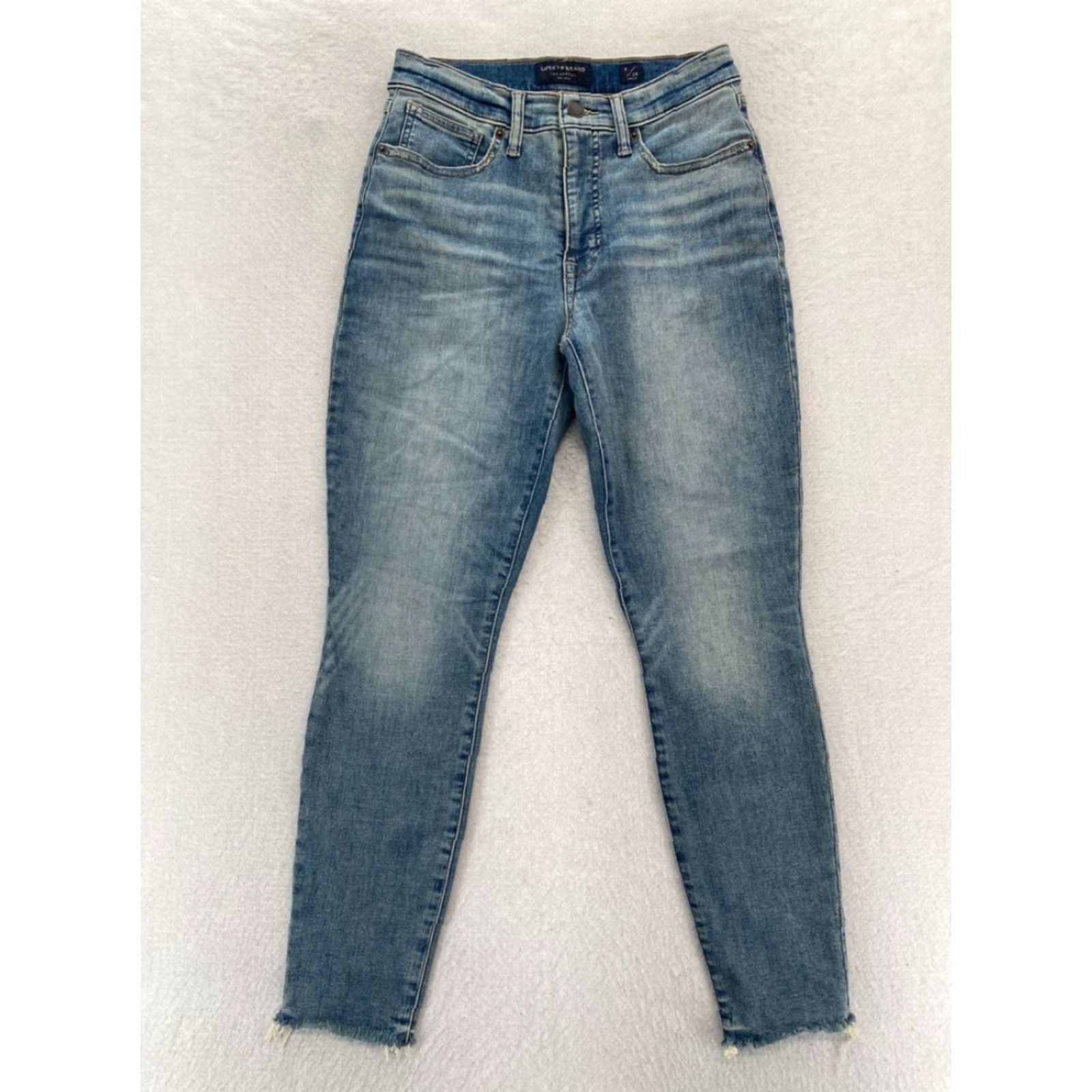 Lucky Brand Lucky Brand Bridgette Skinny Jeans Women's 6 Light Wash Blue Stretch Denim Jeans - 5-Pocket, High Rise, Regular Size 6 Womens Blue Pattern Solid Size 26" / US 2 / IT 38 - 2 Thumbnail