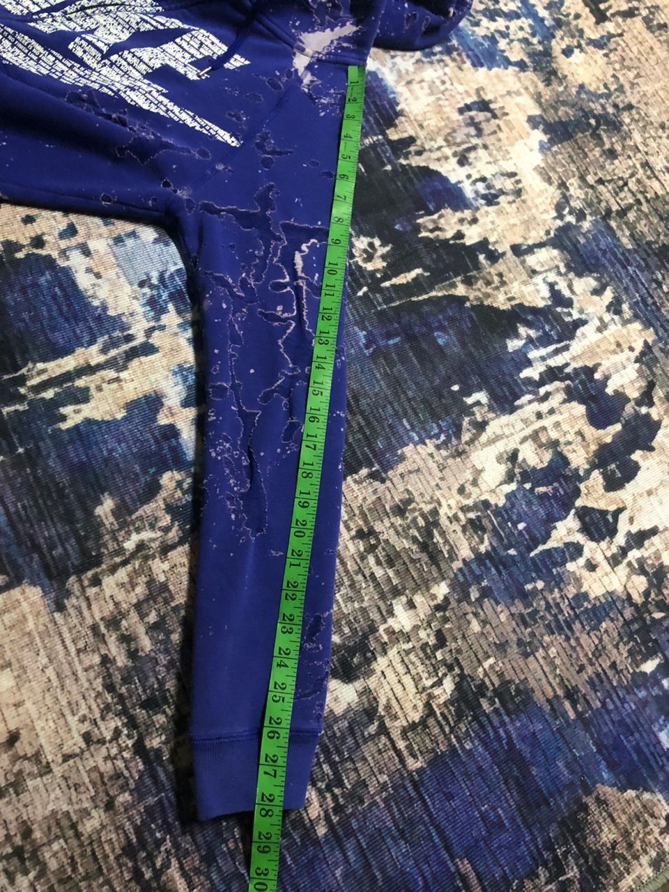 Nike Crazy Nike Cropped Heavily Distressed Bleach Zipper Hoodie Size L / US 10 / IT 46 - 25 Thumbnail