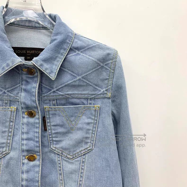 Louis Vuitton Louis Vuitton Light blue lapel single-breasted stitched de Size XXS / US 00 / IT 34 - 3 Thumbnail