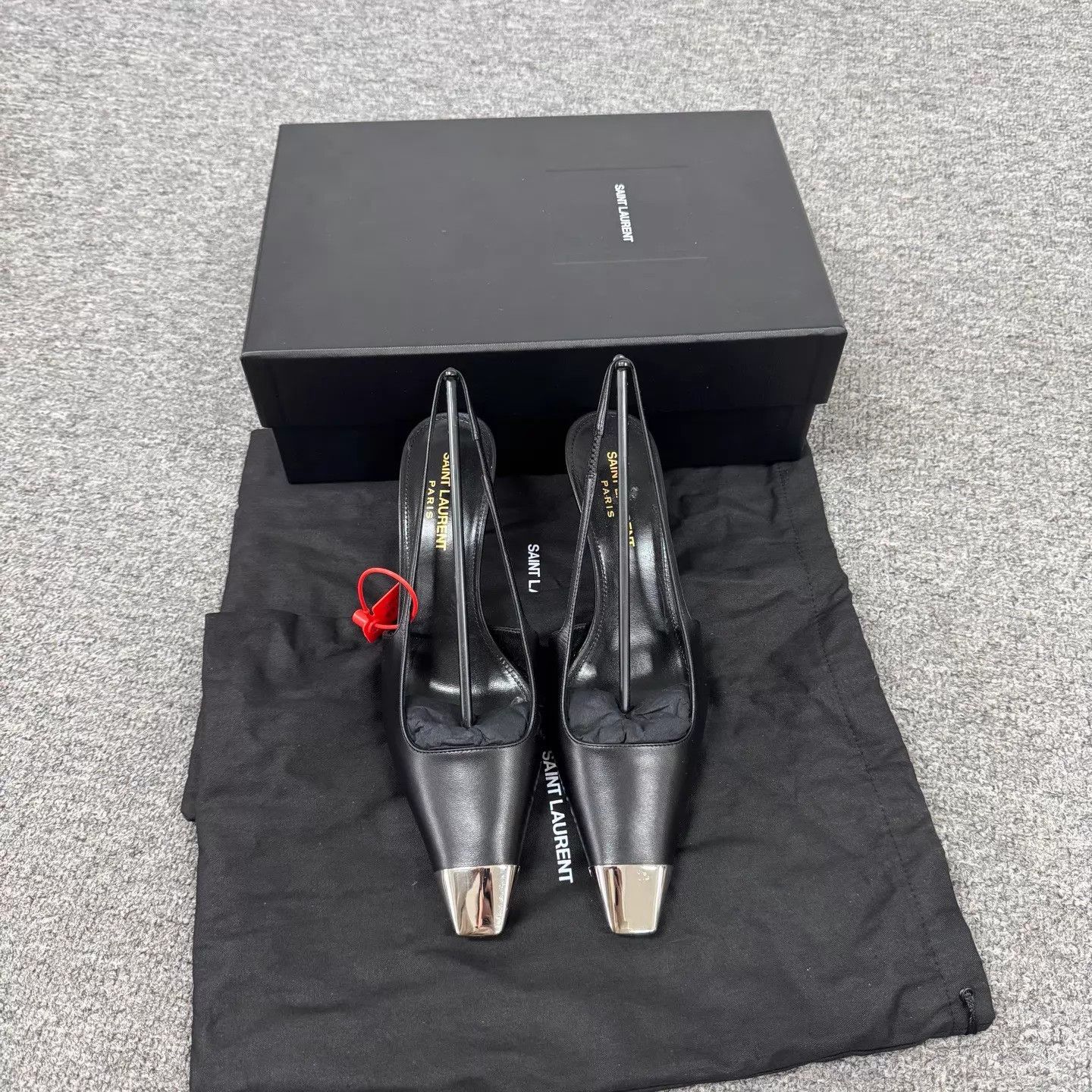 Saint Laurent Paris Saint Laurent SLP Heeled Sandals Metal Pointed Open Back Size US 6.5 / IT 36.5 - 3 Thumbnail
