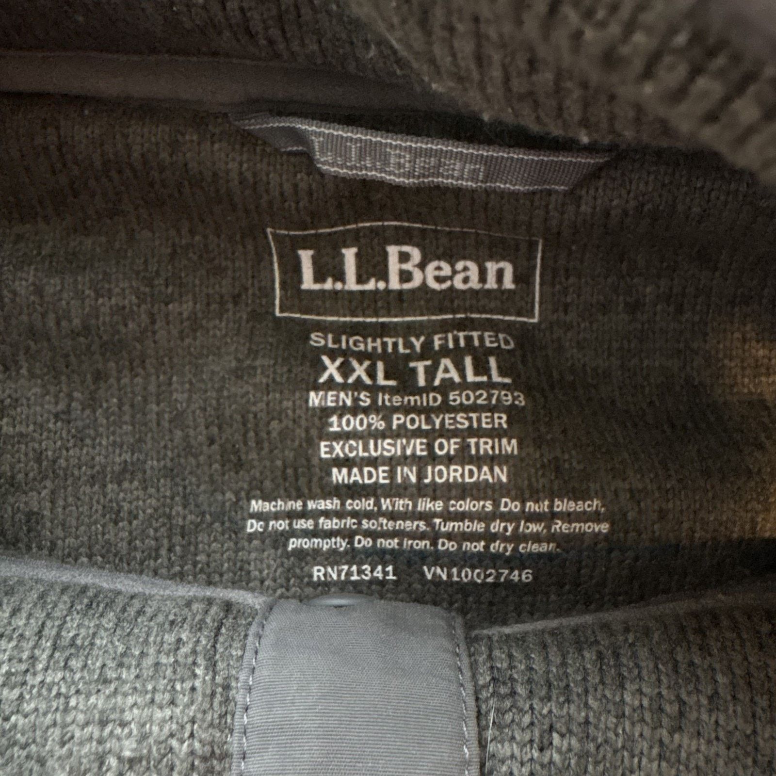 L.L. Bean L.L.Bean Men's Fleece Pullover Snap Mock Neck XXL Tall Size US XXL / EU 58 / 5 - 6 Thumbnail