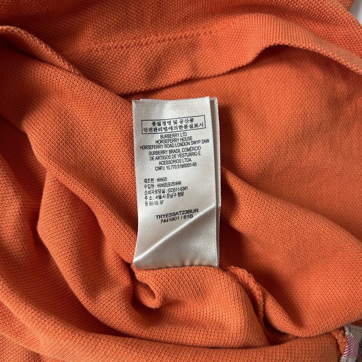 Burberry CRAZY 🦊 Burberry Brit polo t-shirt orange nova check Size US S / EU 44-46 / 1 - 10 Thumbnail