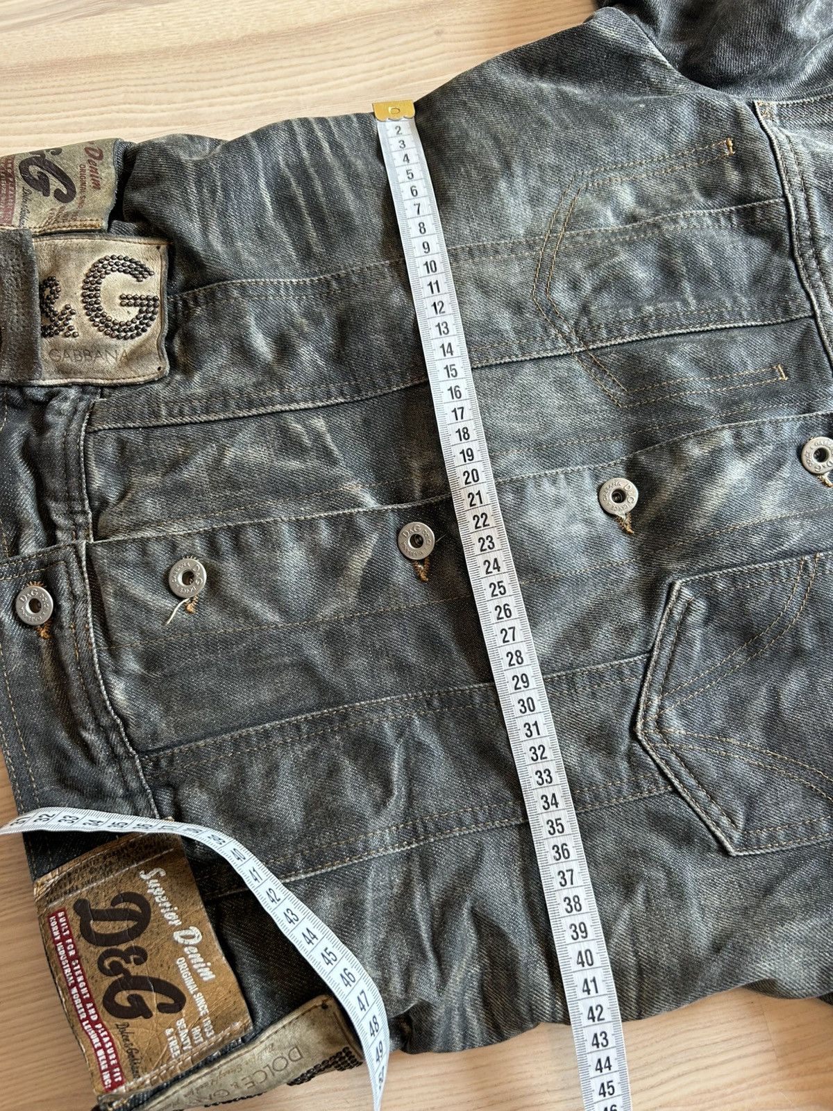 Dolce & Gabbana Dolce & Gabbana AW2003 Archive Cropped Waxed Denim Jacket Size S / US 4 / IT 40 - 9 Thumbnail