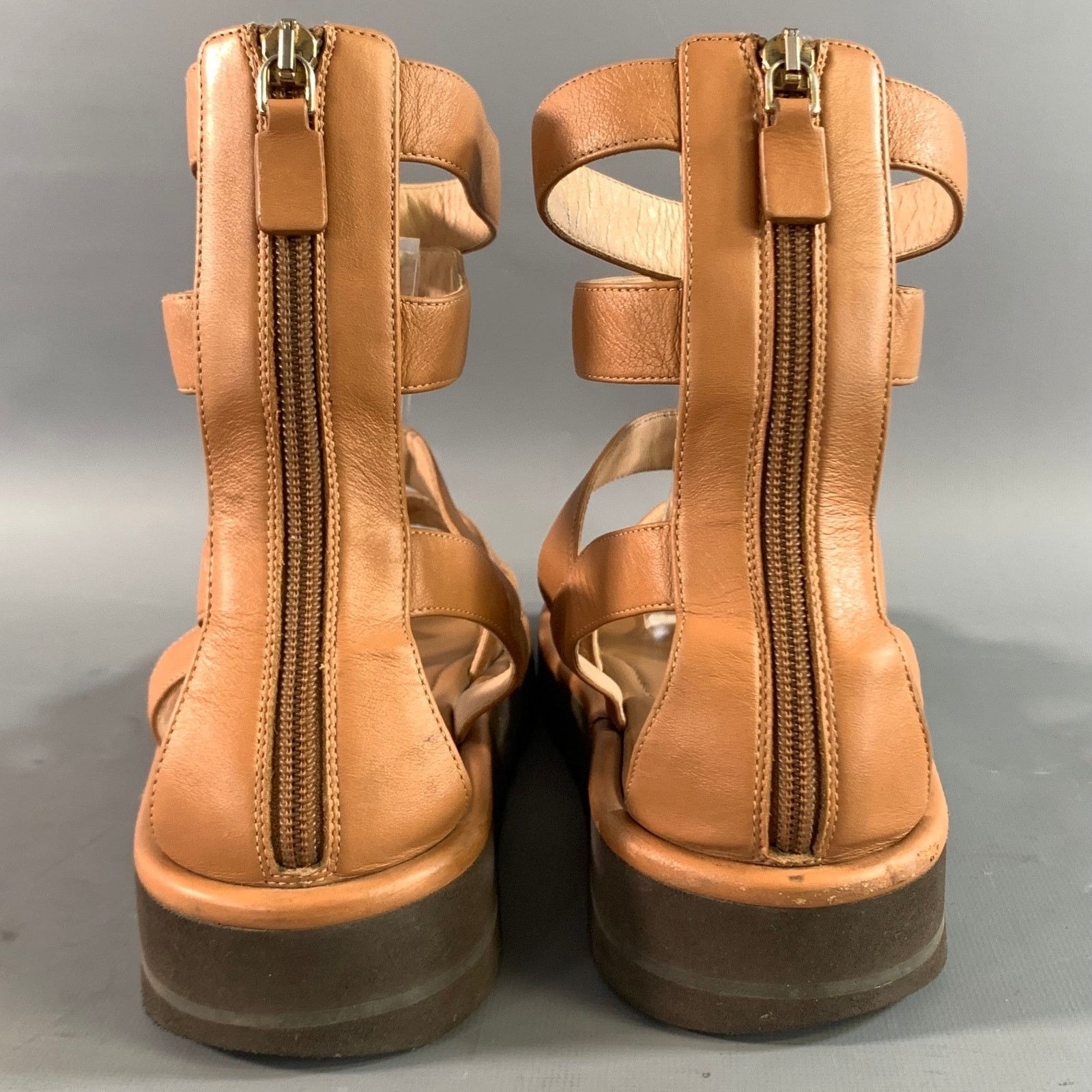 Stuart Weitzman STUART WEITZMAN Size 9.5 Brown Leather Gladiator Sandals Size US 9.5 / IT 39.5 - 3 Thumbnail