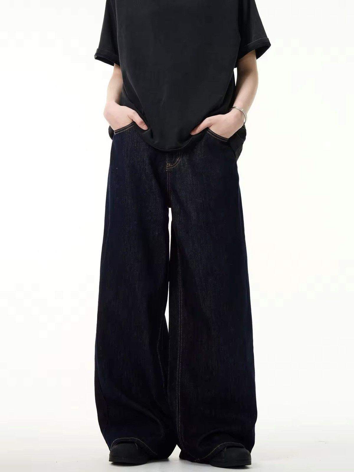 Japanese Brand Raw black denim Size US 30 / EU 46 - 3 Thumbnail