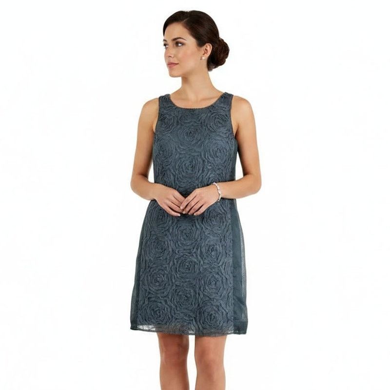 J.Crew J.Crew Gray Tulle Floral Patterned Sleeveless Dress, US0 Size XS / US 0-2 / IT 36-38 - 7 Thumbnail