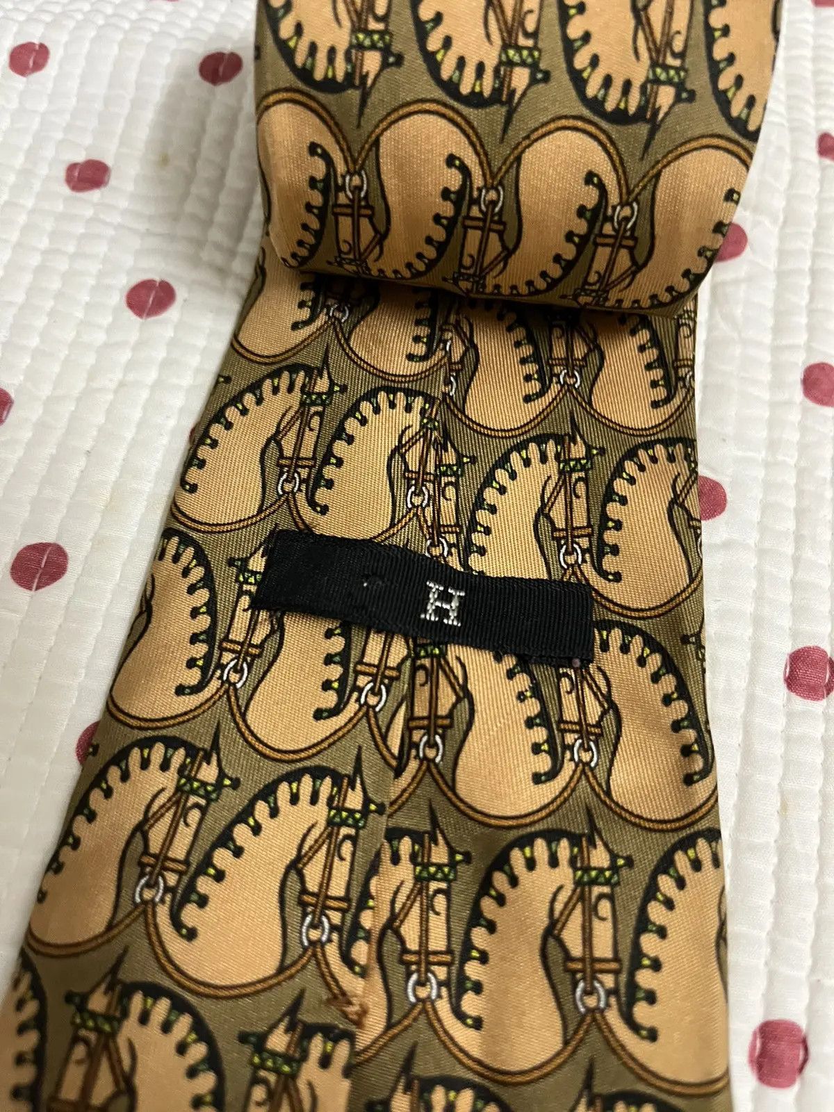 Hermes Hermes Monogram Silk Tie Size ONE SIZE - 11 Thumbnail