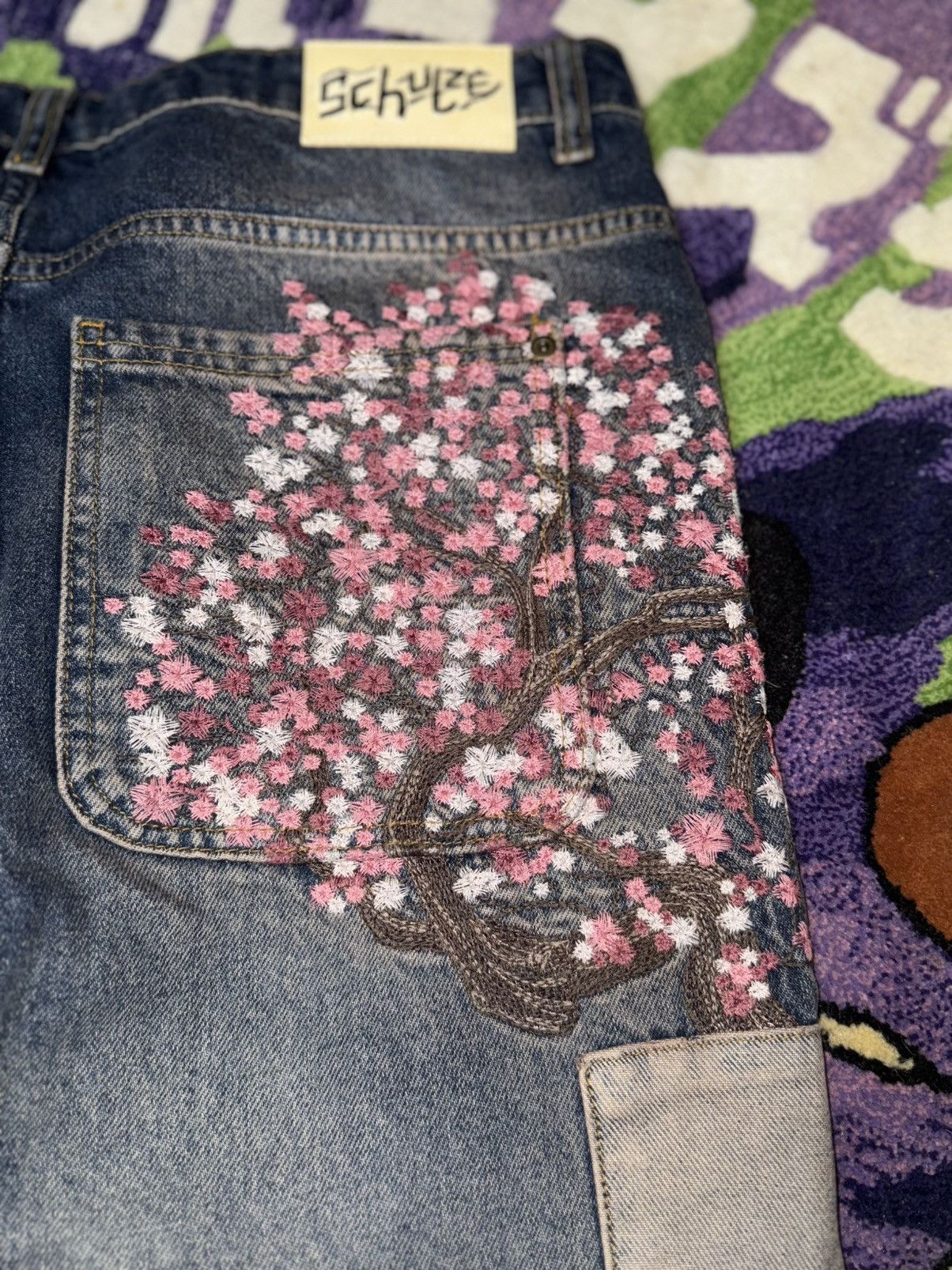 Derschutze “blossom v2” patchwork washed Denim Size US 36 / EU 52 - 3 Thumbnail