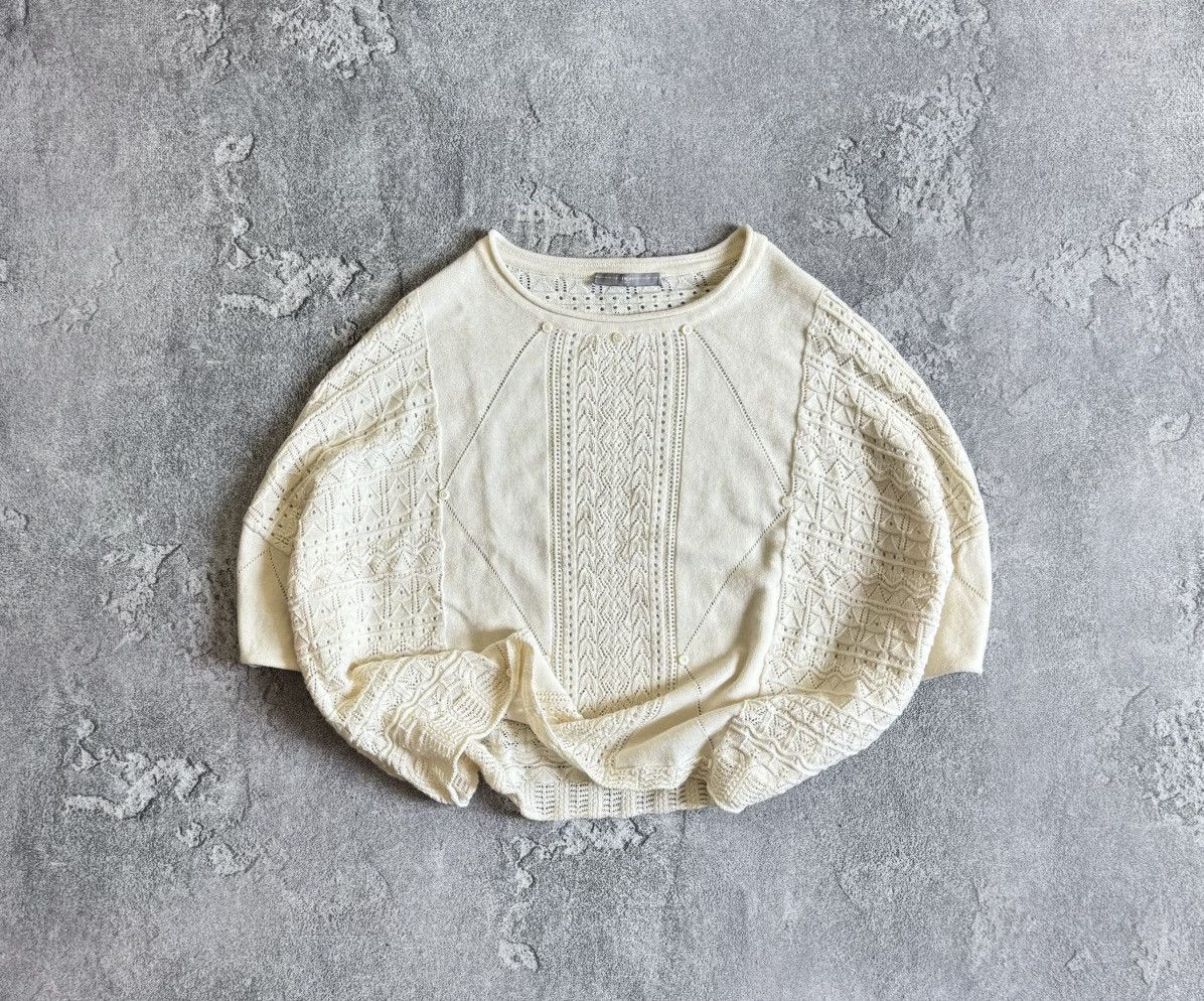Designer High Use oversized relaxed sweater jumper pullover cape knit Size ONE SIZE - 1 Thumbnail