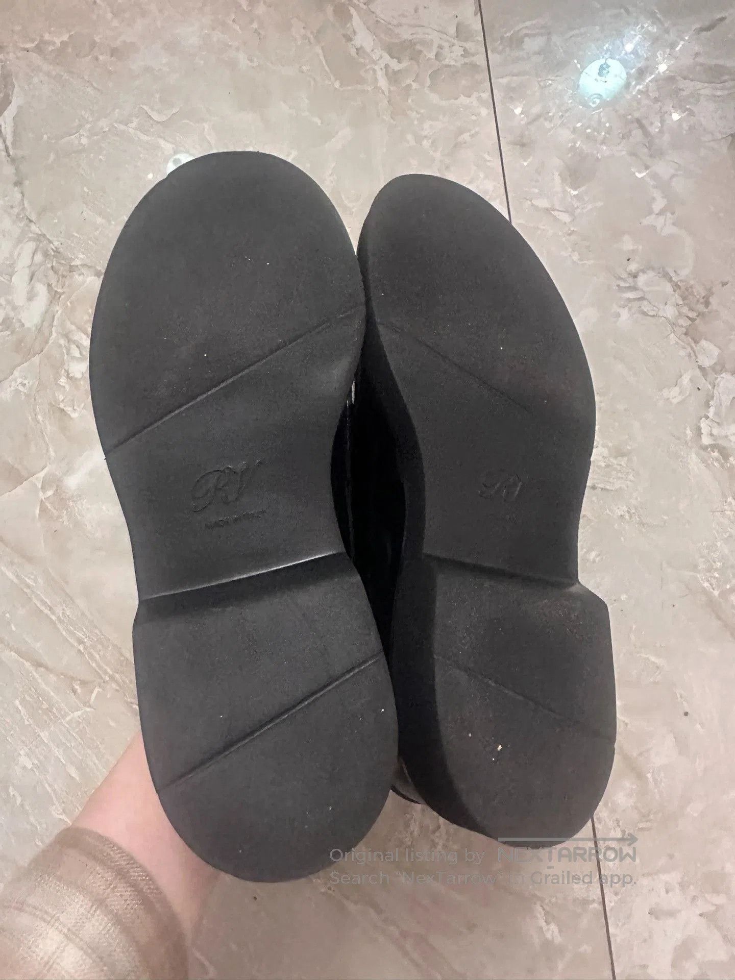 Roger Vivier Black Loafers with Gold Buckle. Size US 7.5 / IT 37.5 - 2 Thumbnail