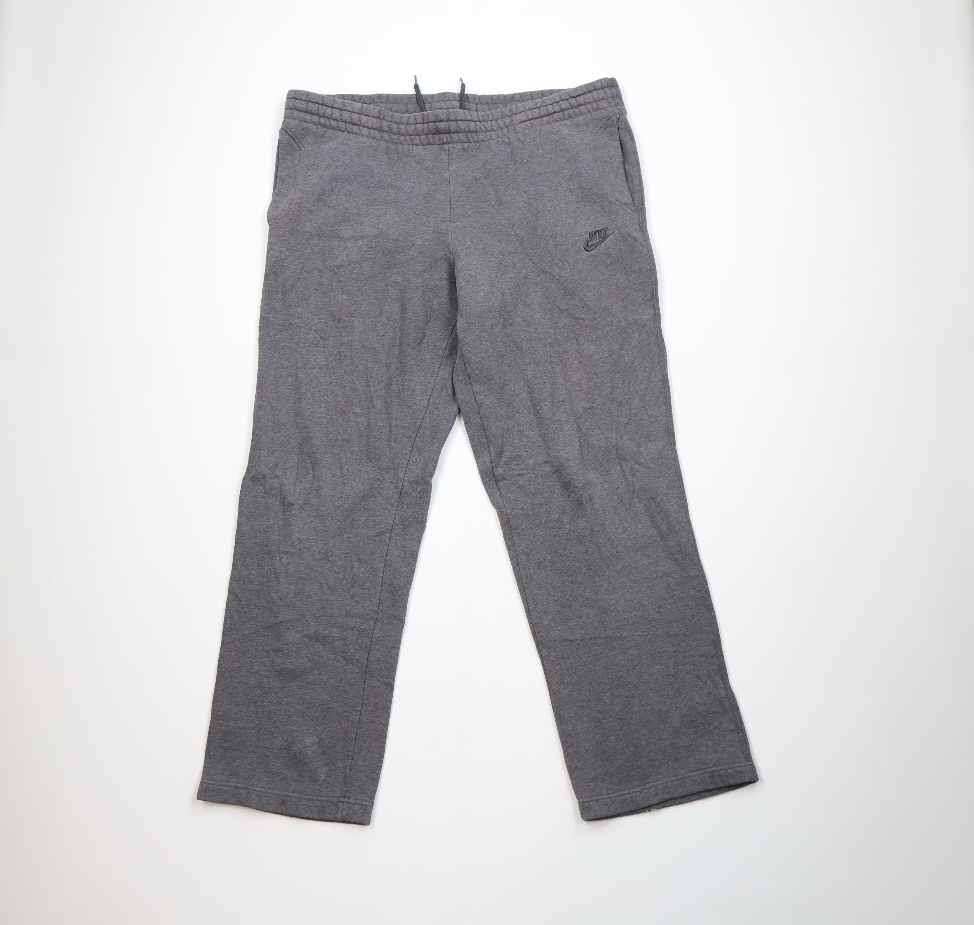Nike Vintage Nike Scott Mini Swoosh Wide Leg Sweatpants Gray Size US 34 / EU 50 - 1 Thumbnail