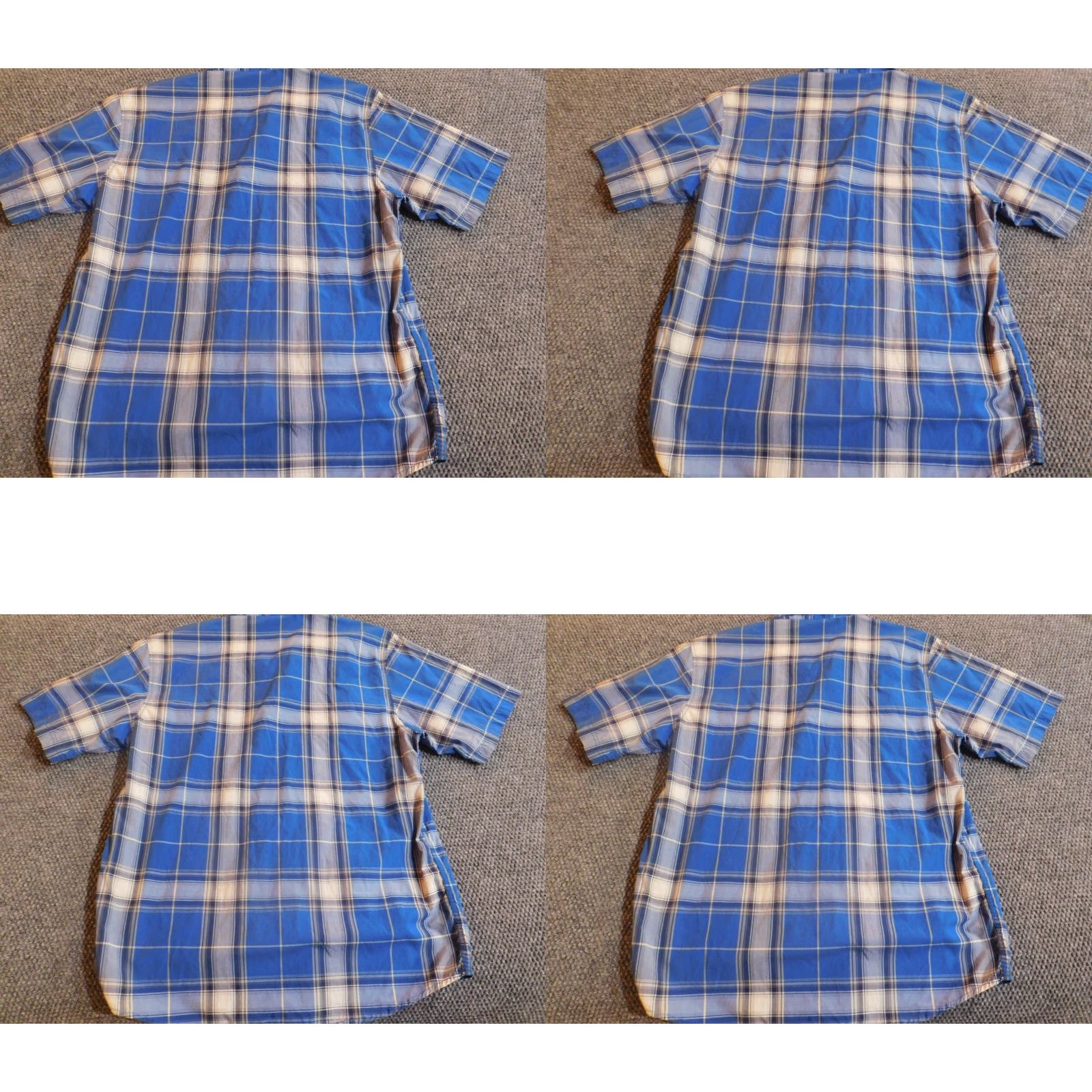 Enyce Enyce Mens Shirt L blue striped short sleeve button-down collar knit cotton polyester Size US L / EU 52-54 / 3 - 9 Thumbnail