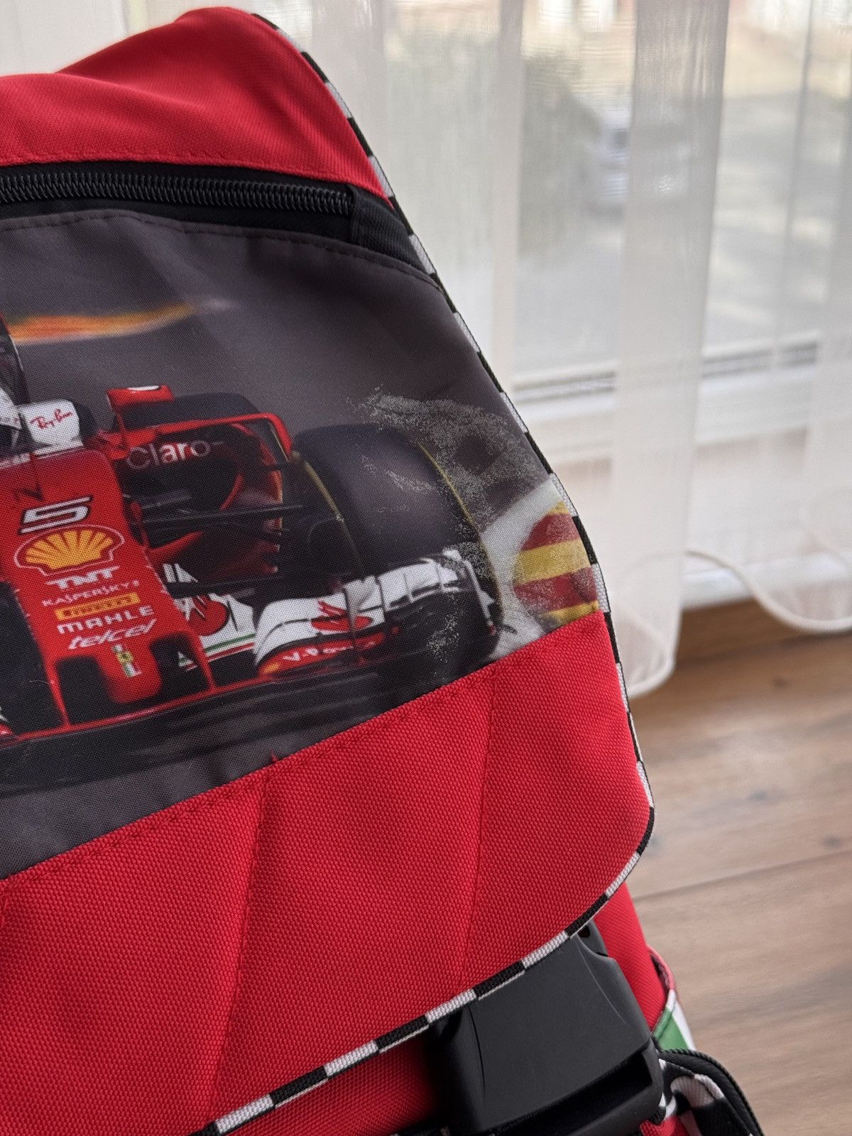 Formula 1 × Vintage Vintage Ferrari Scuderia Vettel Formula One Bolid Backpack Size ONE SIZE - 3 Thumbnail